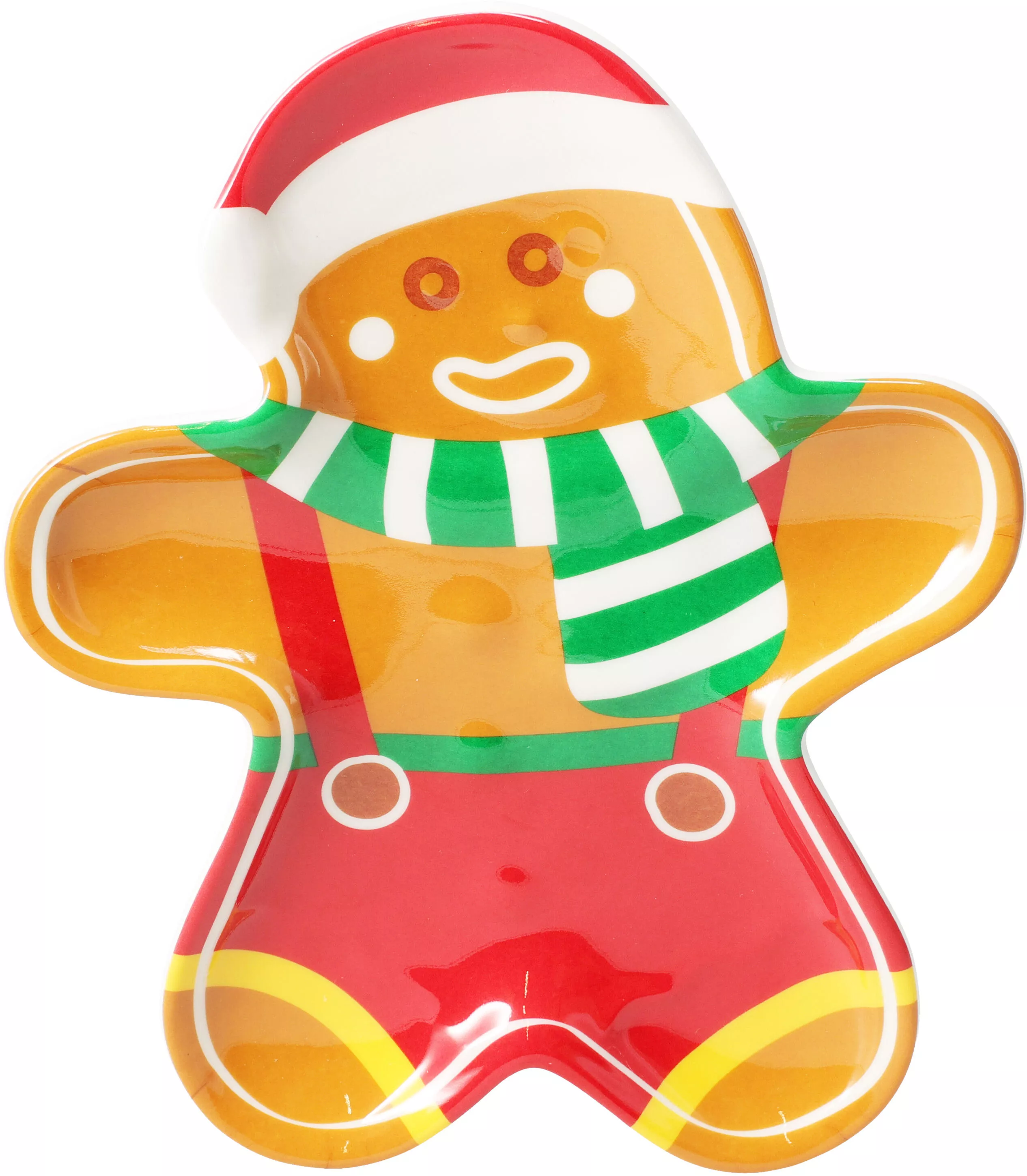 Assiette en forme de bonhomme en pain d'épices CHRISTMAS