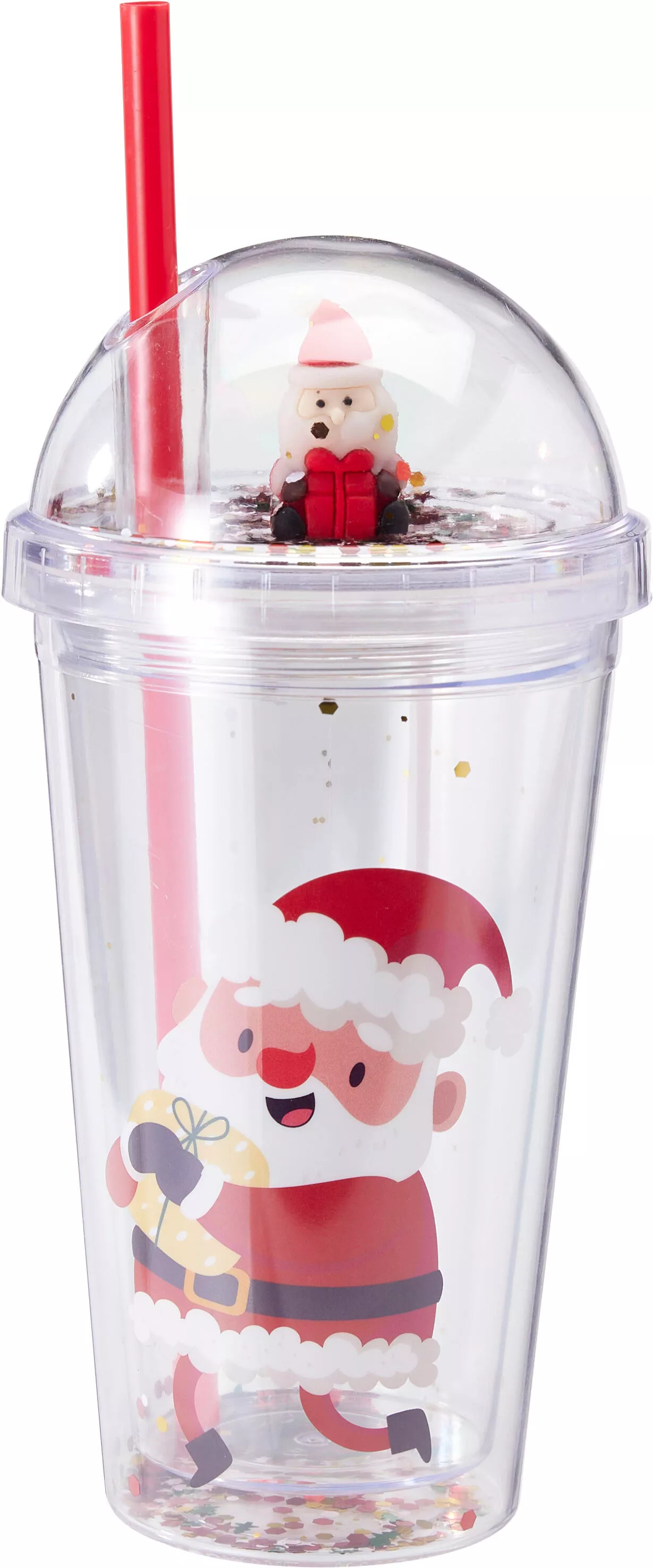 Gobelet avec figurine 3D et neige dans le couvercle CHRISTMAS