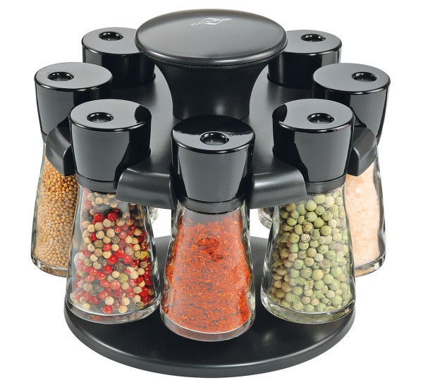 Carrousel à épices 8 pots en verre RONDO Carrousel à épices 8 pots en verre RONDO