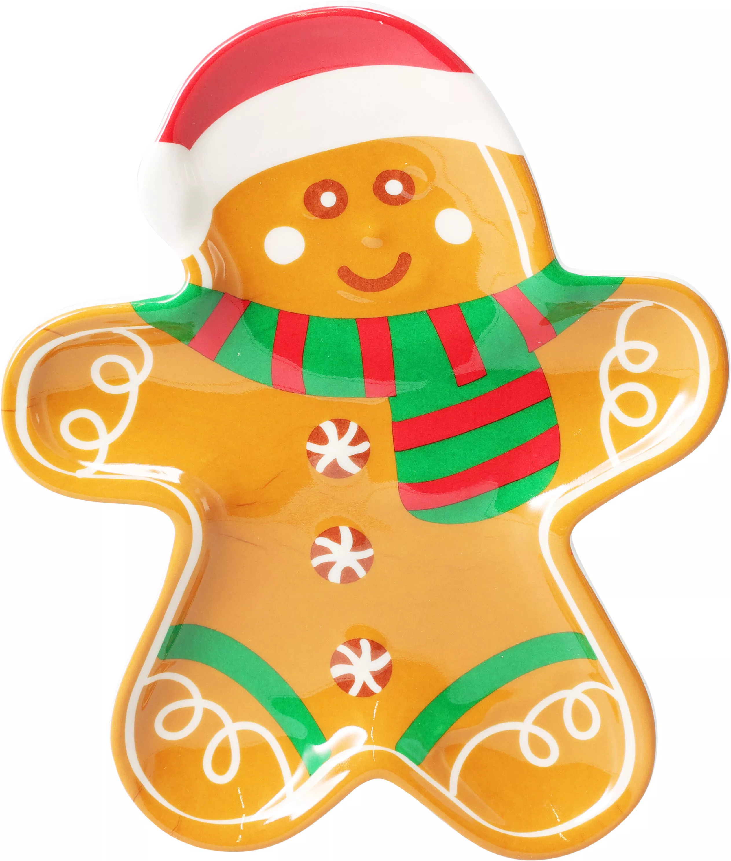Assiette en forme de bonhomme en pain d'épices CHRISTMAS