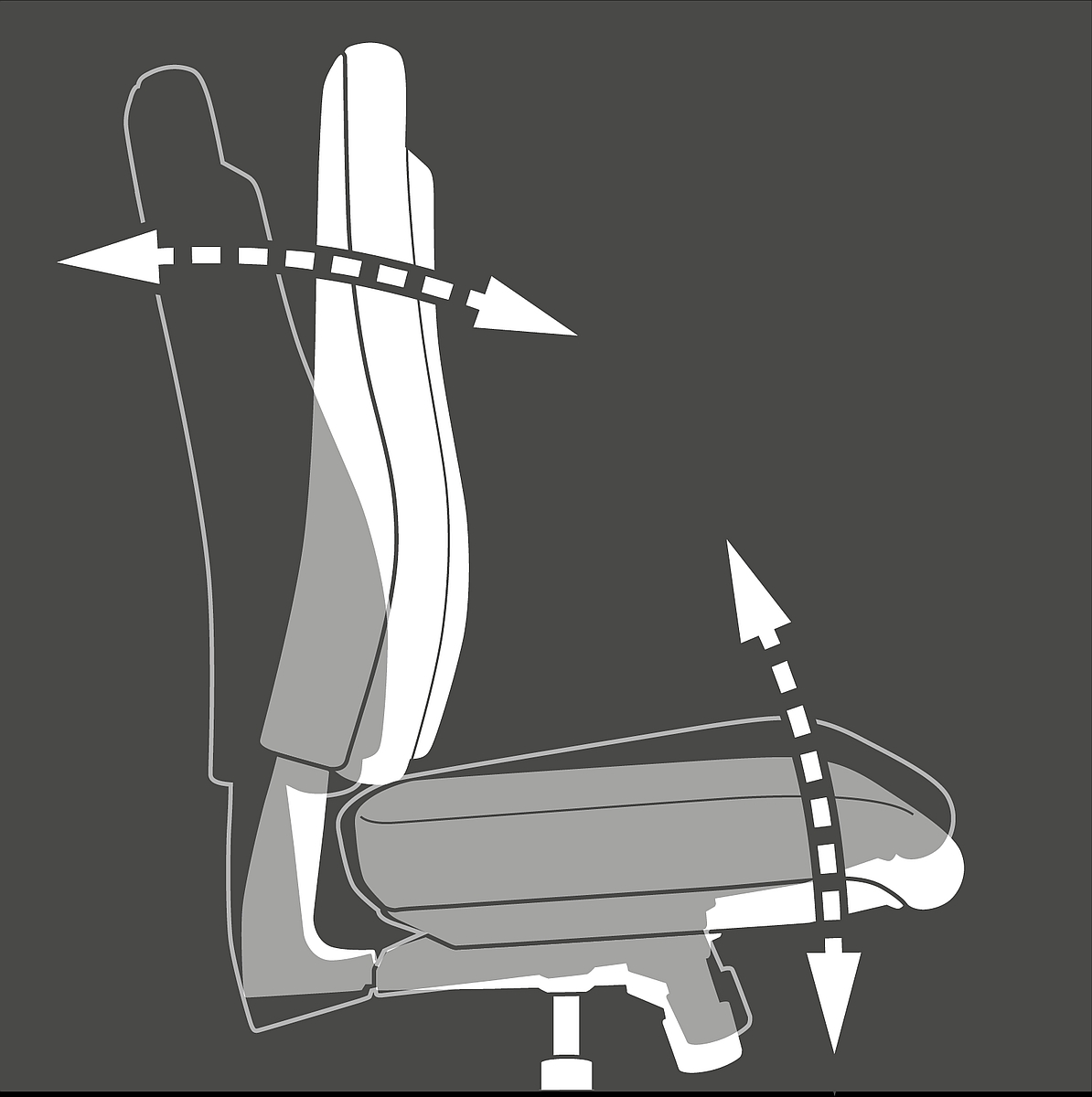 Chaise de bureau pivotante LINEA 80