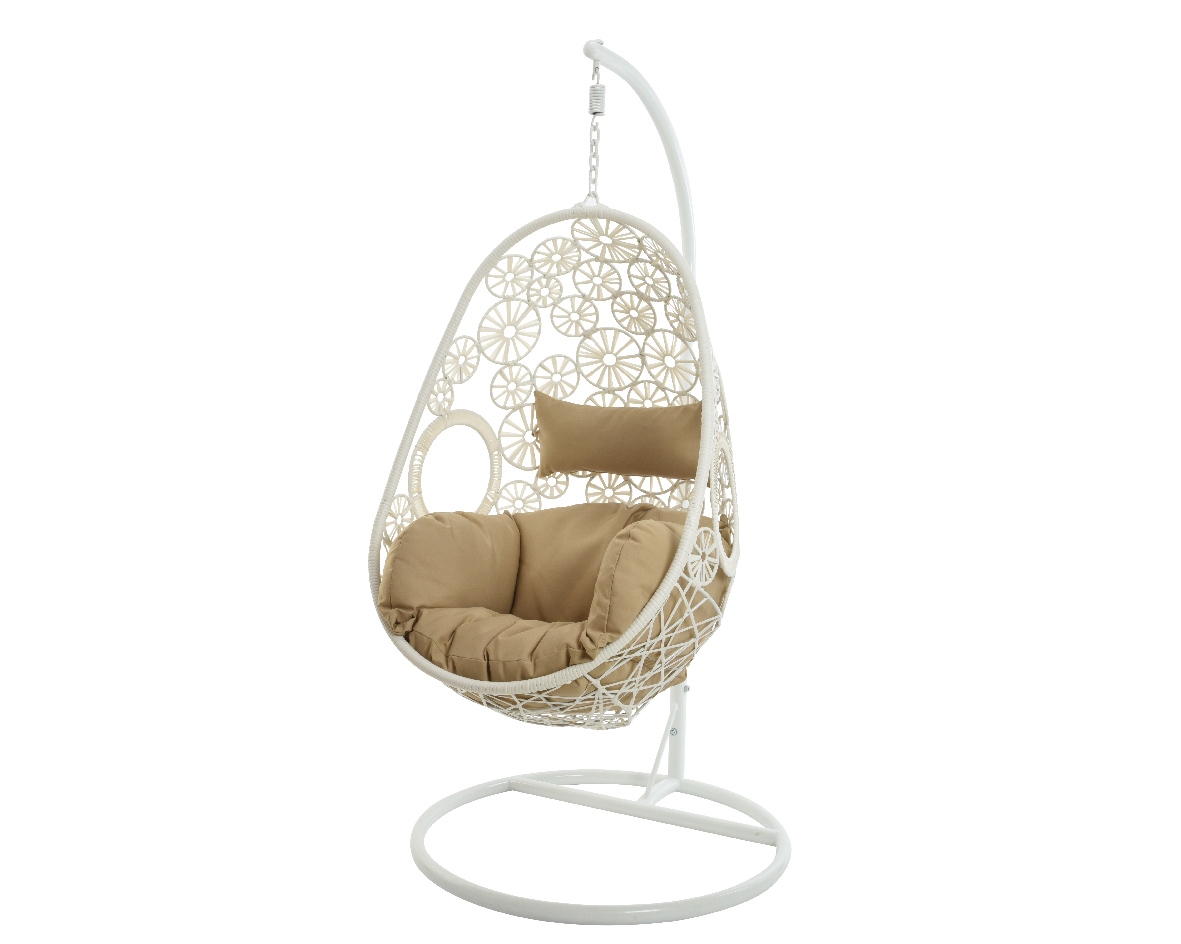 Fauteuil suspendu ton blanc RHODES