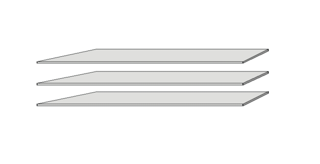 Lot de 3 tablettes amovibles TAPA Lot de 3 tablettes amovibles TAPA