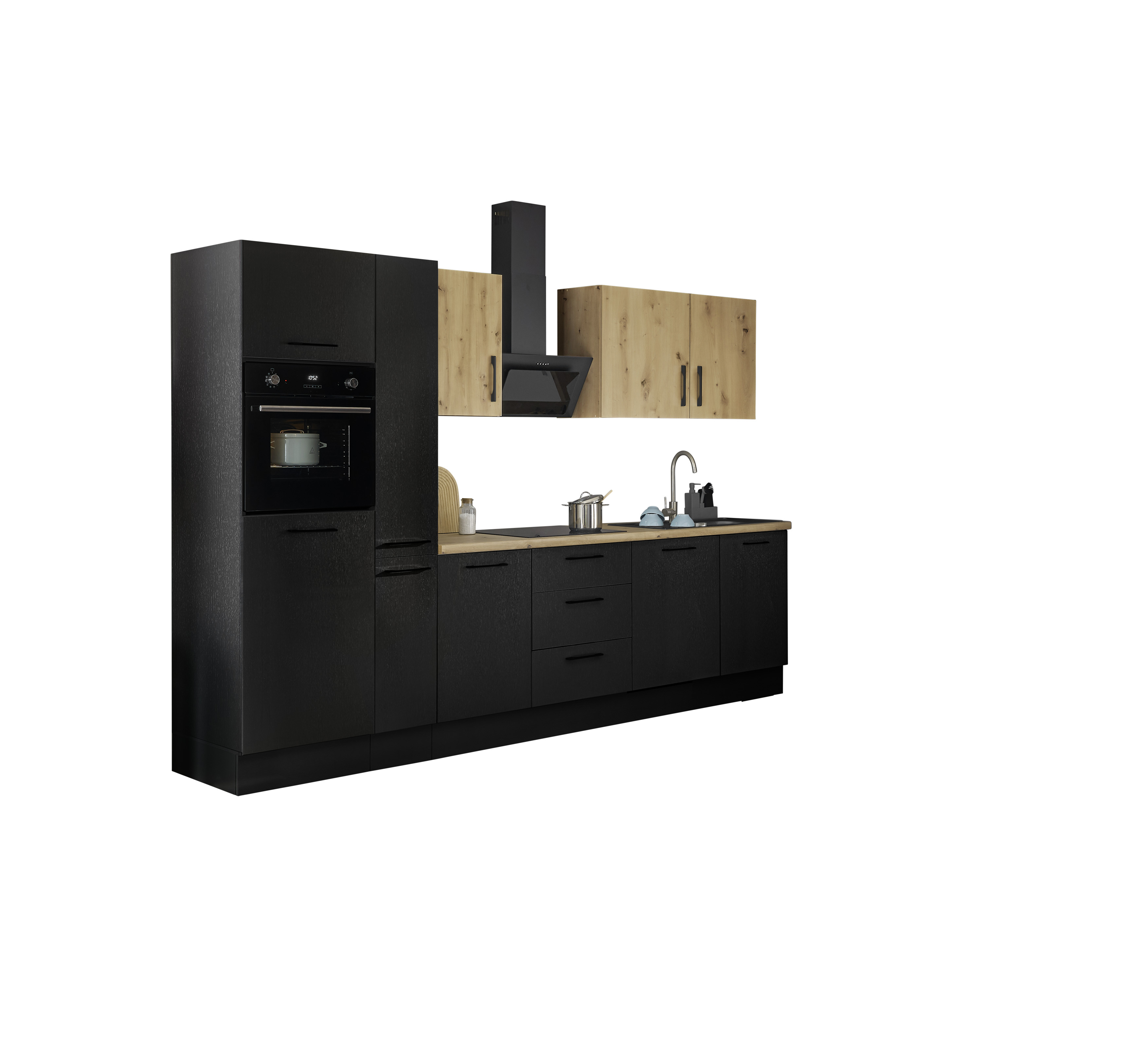 Bloc cuisine avec électroménager CORNWALL (bloc cuisine-four-lave-vaisselle-réfrigérateur-armoire coulissante) VI