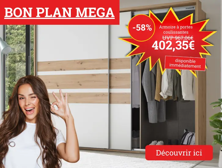 Prix MEGA! Armoire à portes coulissantes CATANIA