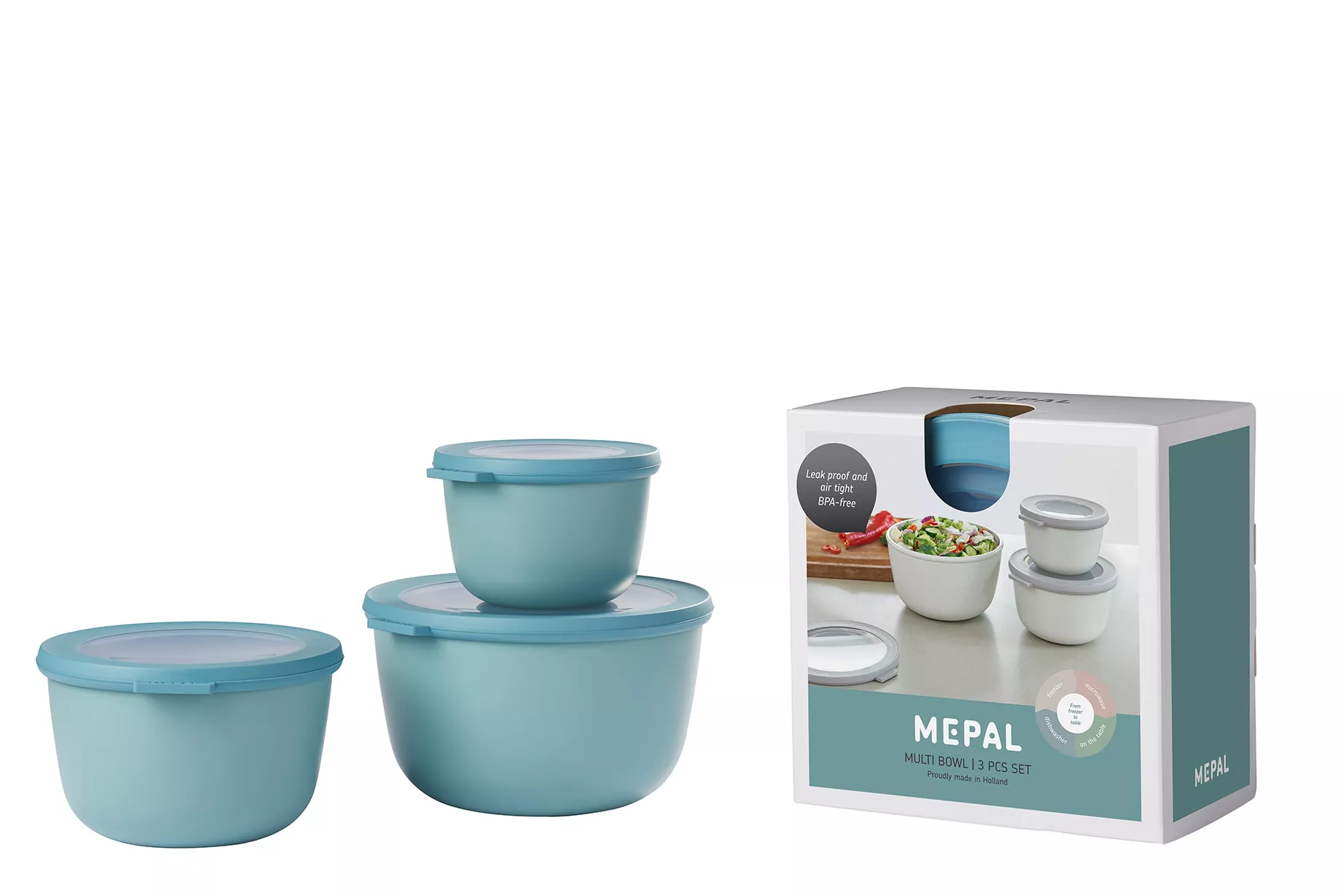 Lot de 3 boîtes alimentaires rondes CIRQULA
