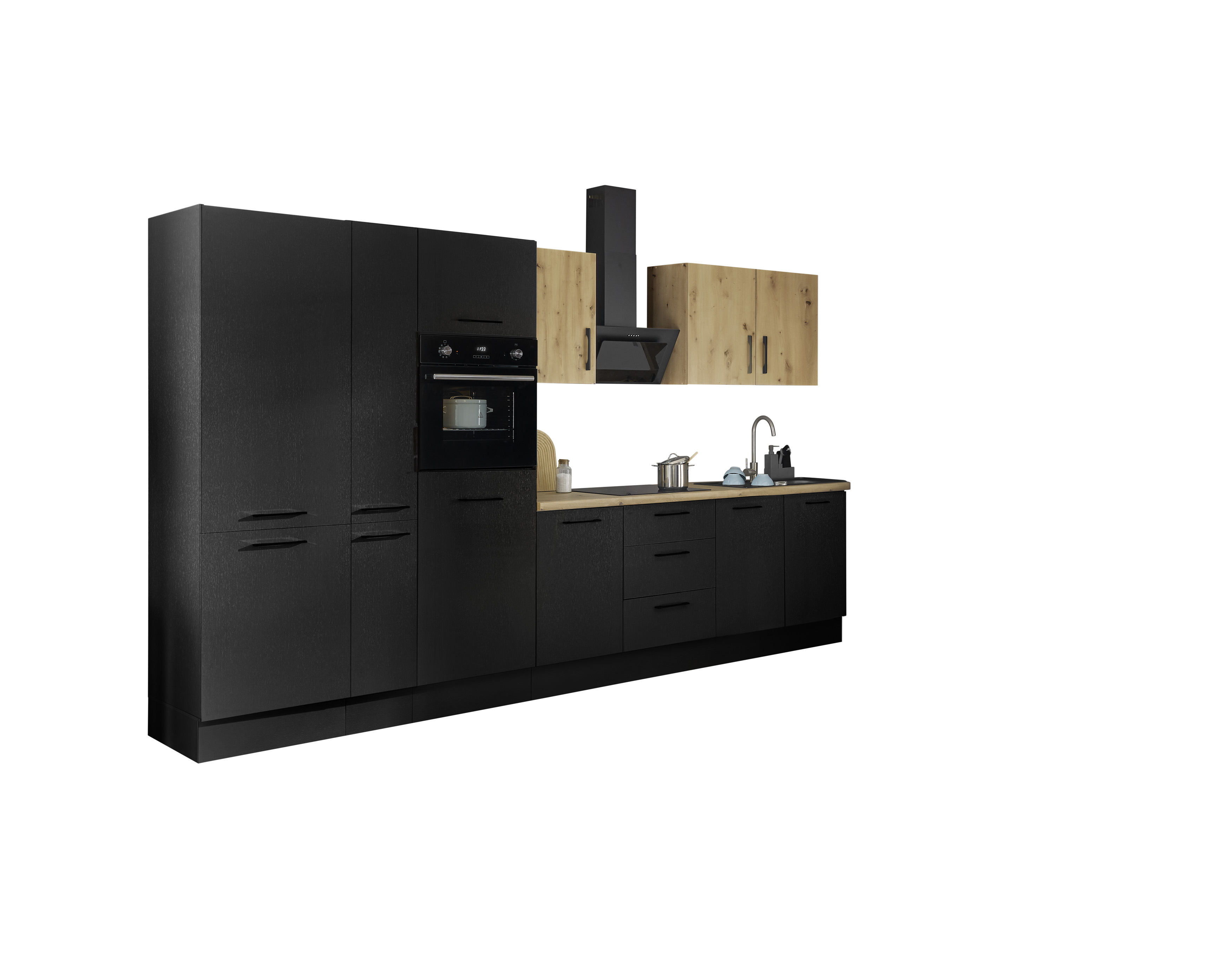 Bloc cuisine avec électroménager CORNWALL (bloc cuisine-four-réfrigérateur-armoire coulissante) VIII