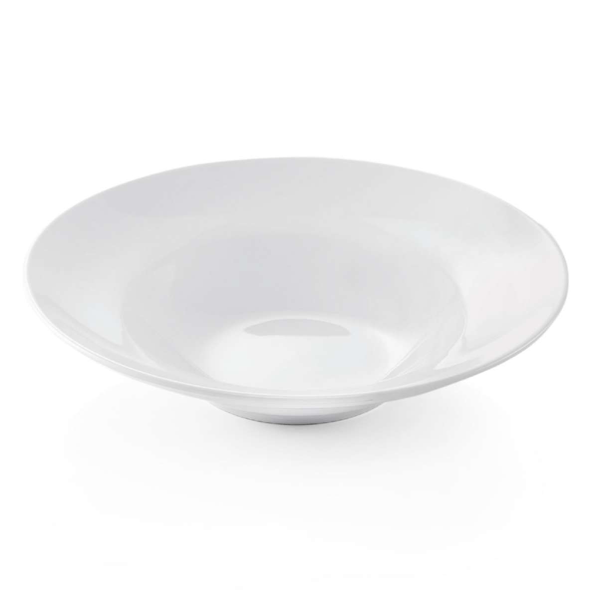 Assiette à pâtes en verre opalin