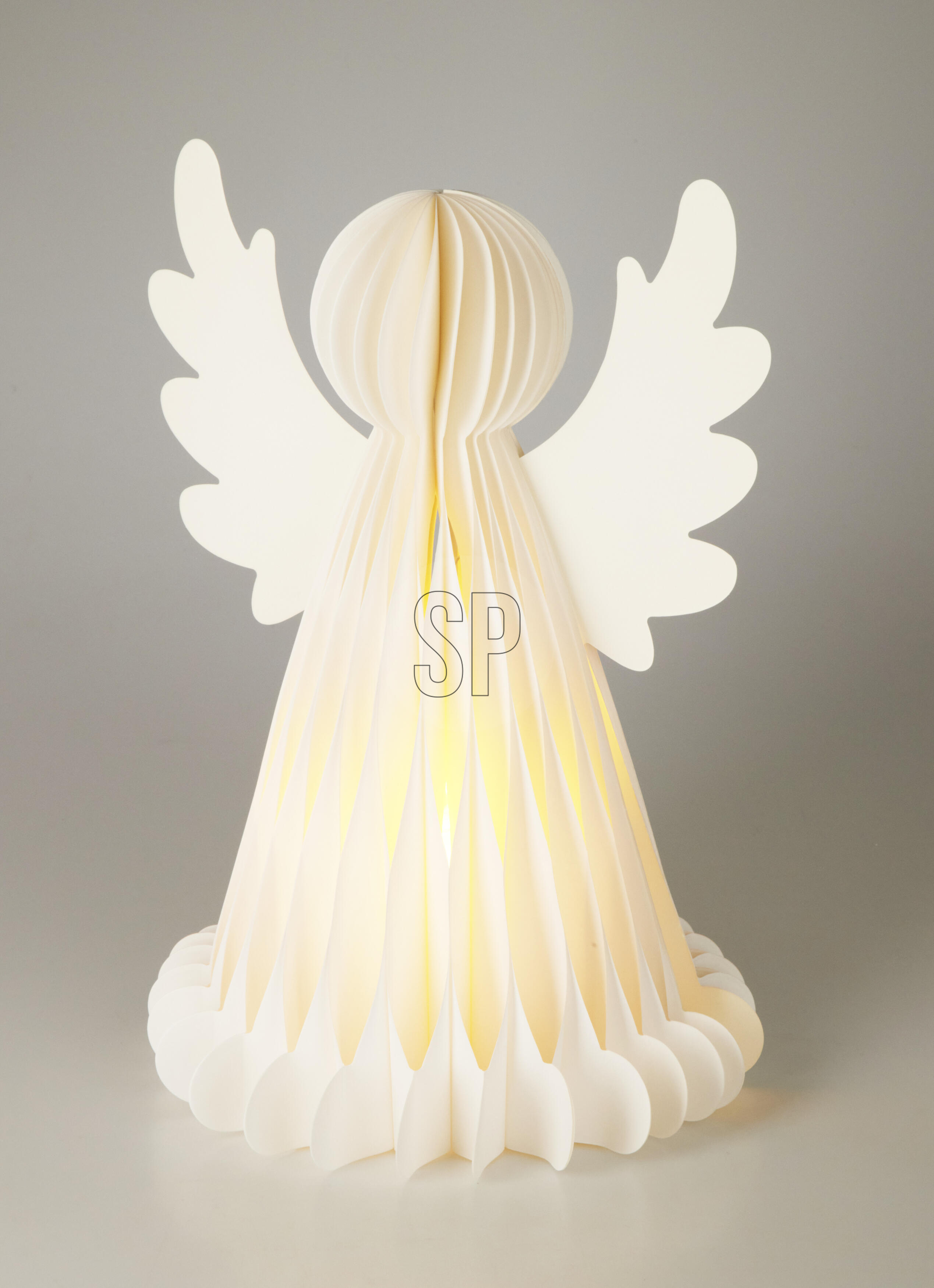 Ange en papier avec LED CHRISTMAS