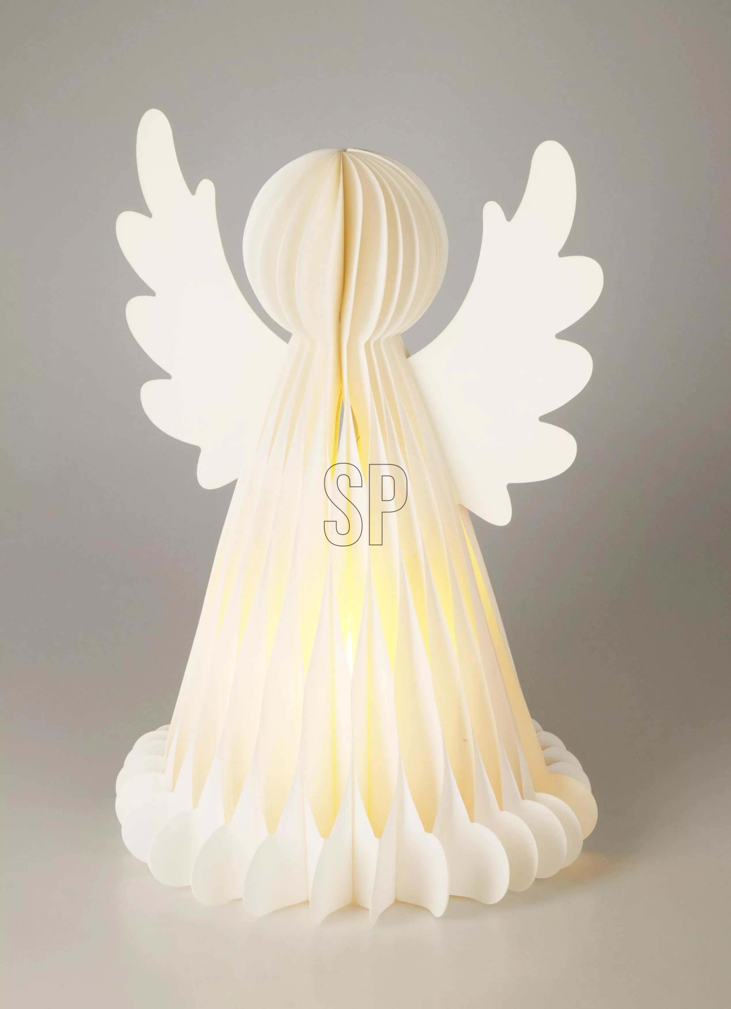 Ange en papier avec LED CHRISTMAS