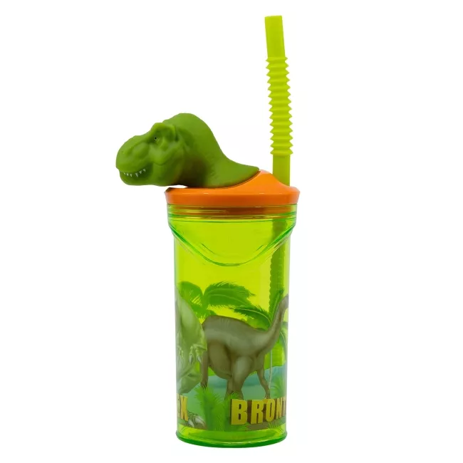 Gourde 3D Dino avec paille REX