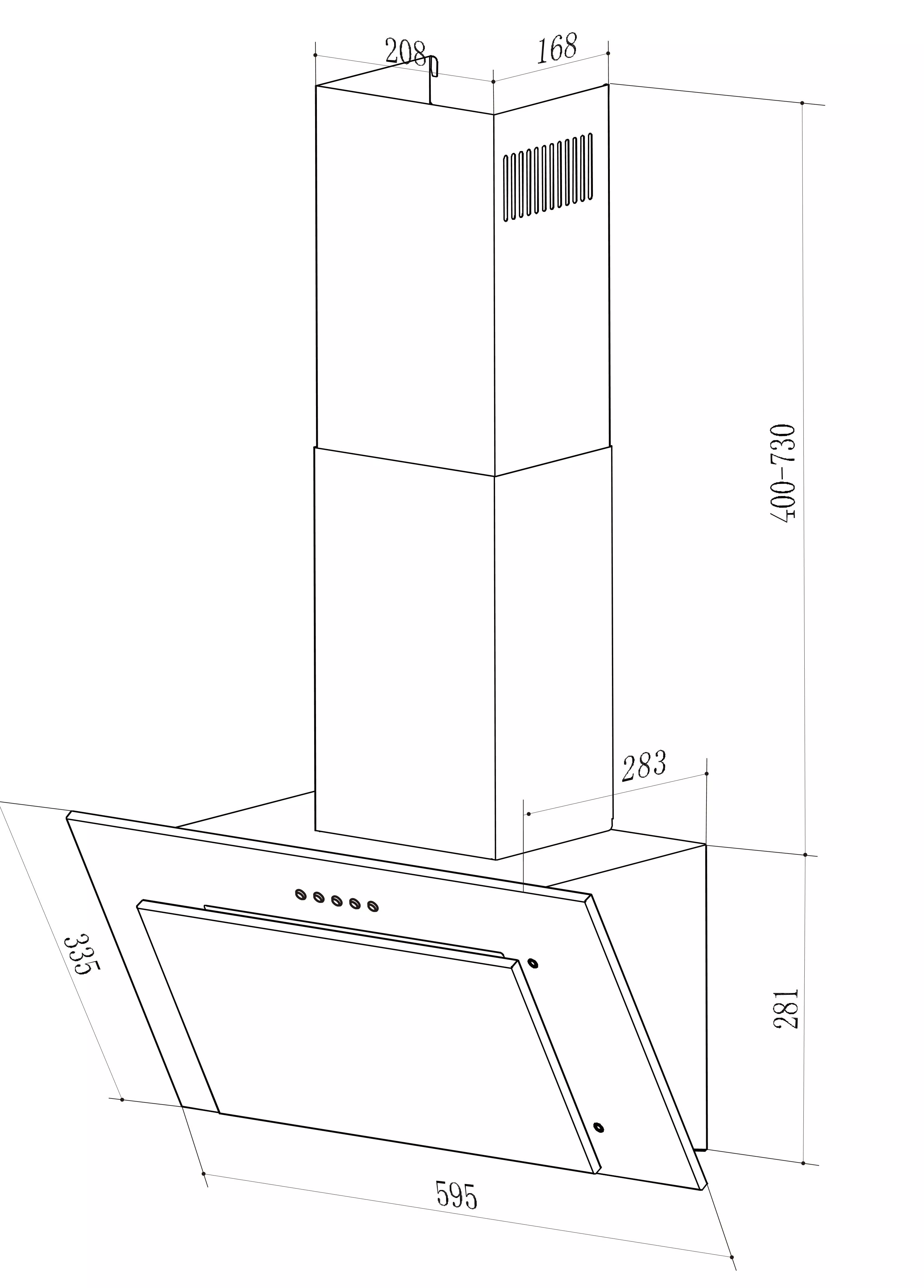 Hotte inclinée S13-60BBPY