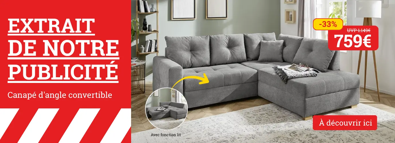 Tiré de notre publicité ! Coin canapé modulable HEIDELBERG