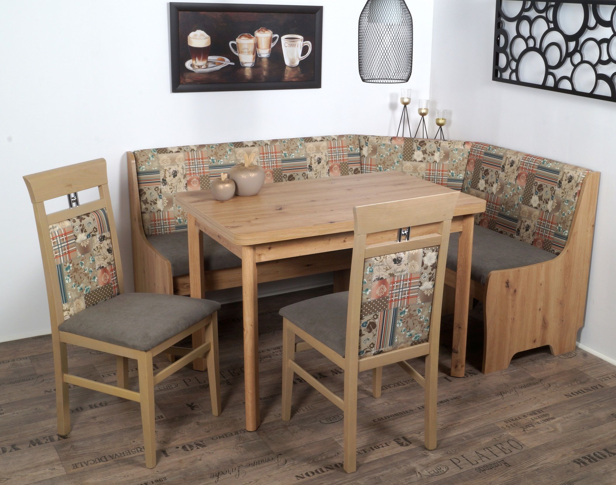 Coin repas avec banquette d'angle 4 éléments BREMEN MT