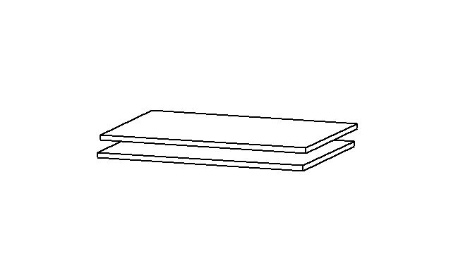 Lot de 2 tablettes  A0033.9F12 Lot de 2 tablettes  A0033.9F12