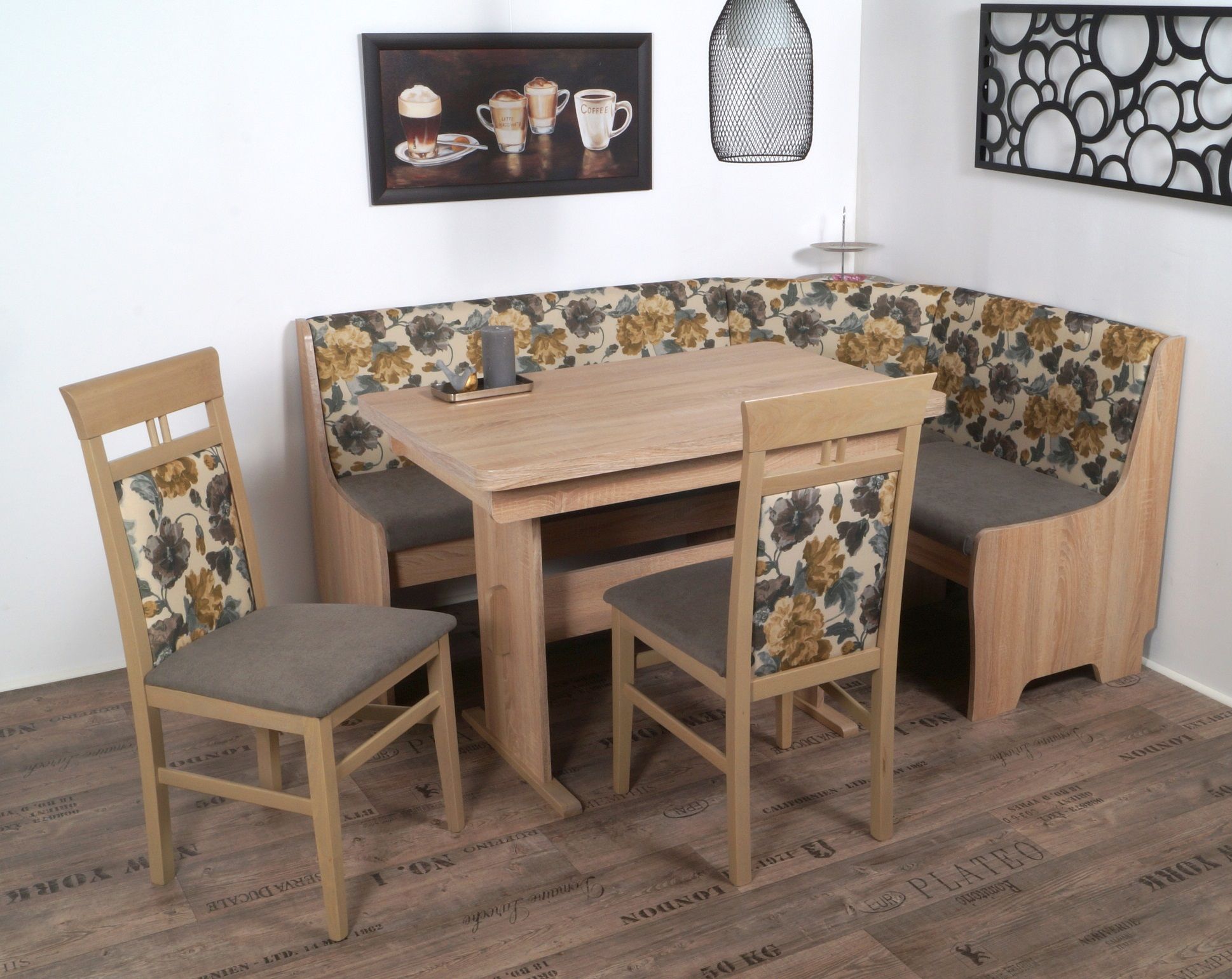 Coin repas avec banquette d'angle 4 éléments BREMEN FG