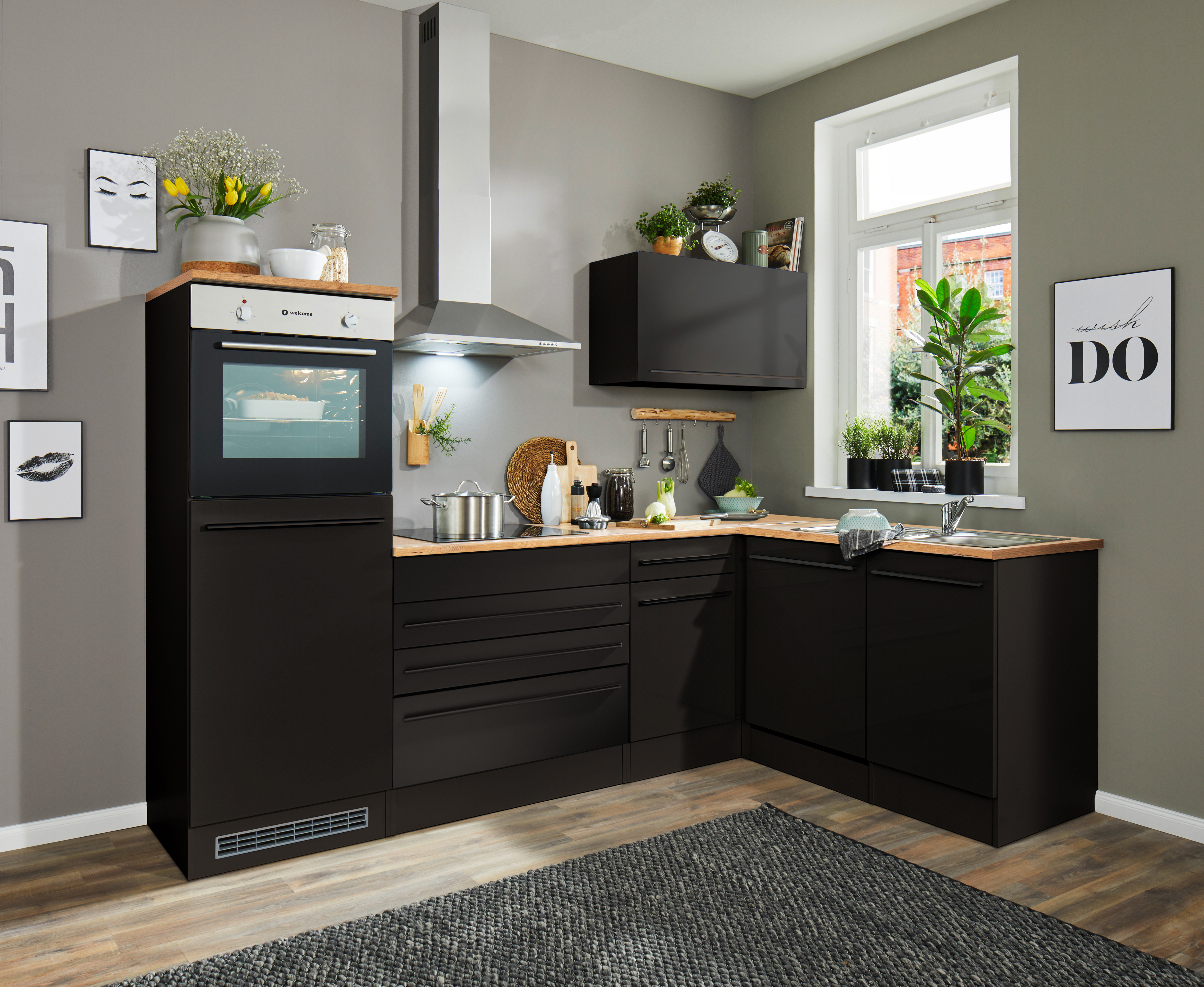 Bloc cuisine avec électroménager JAZZ 6 (cuisine d'angle) I