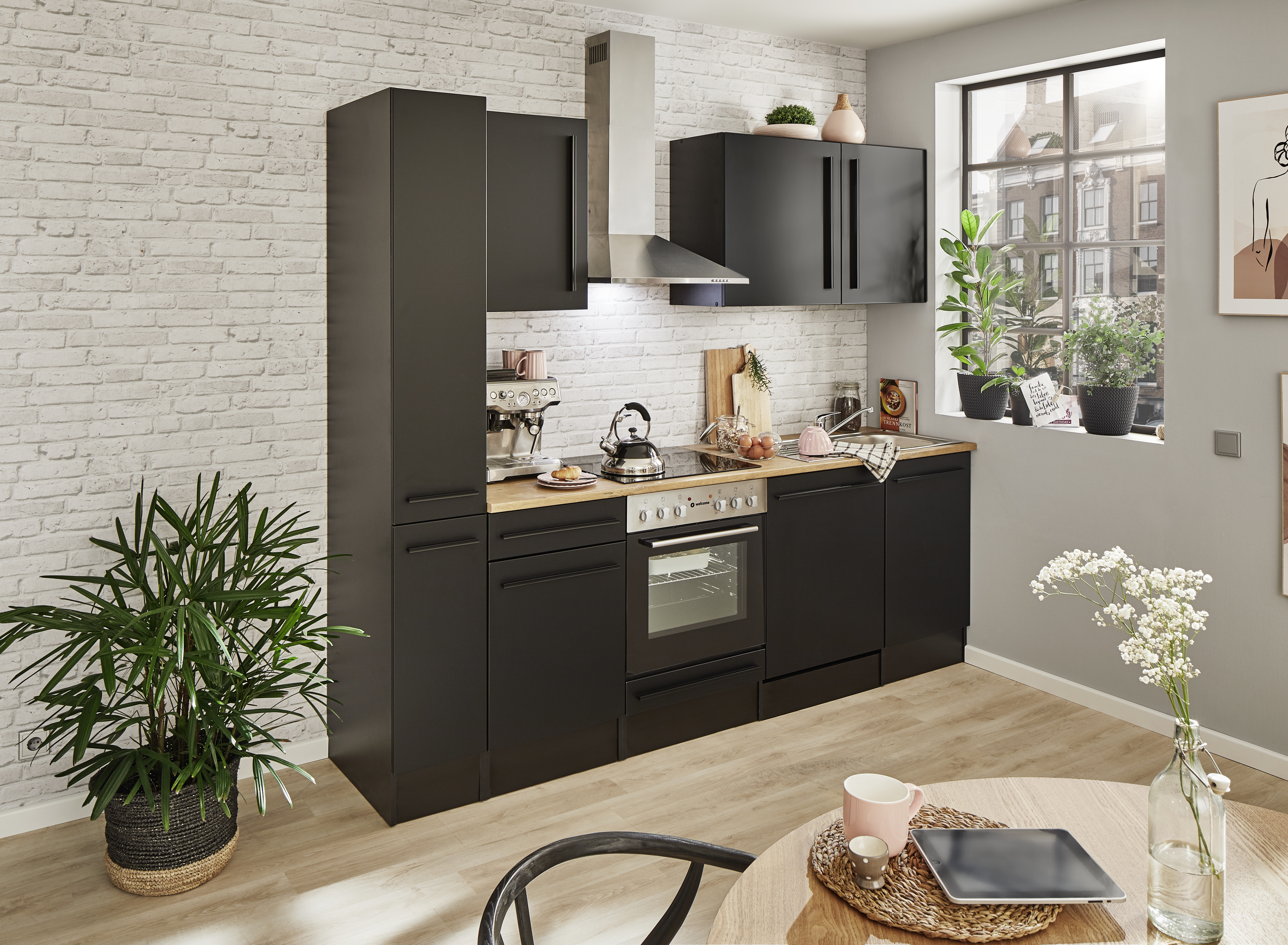 Bloc cuisine avec électroménager JAZZ 8 (bloc cuisine - armoire coulissante) II