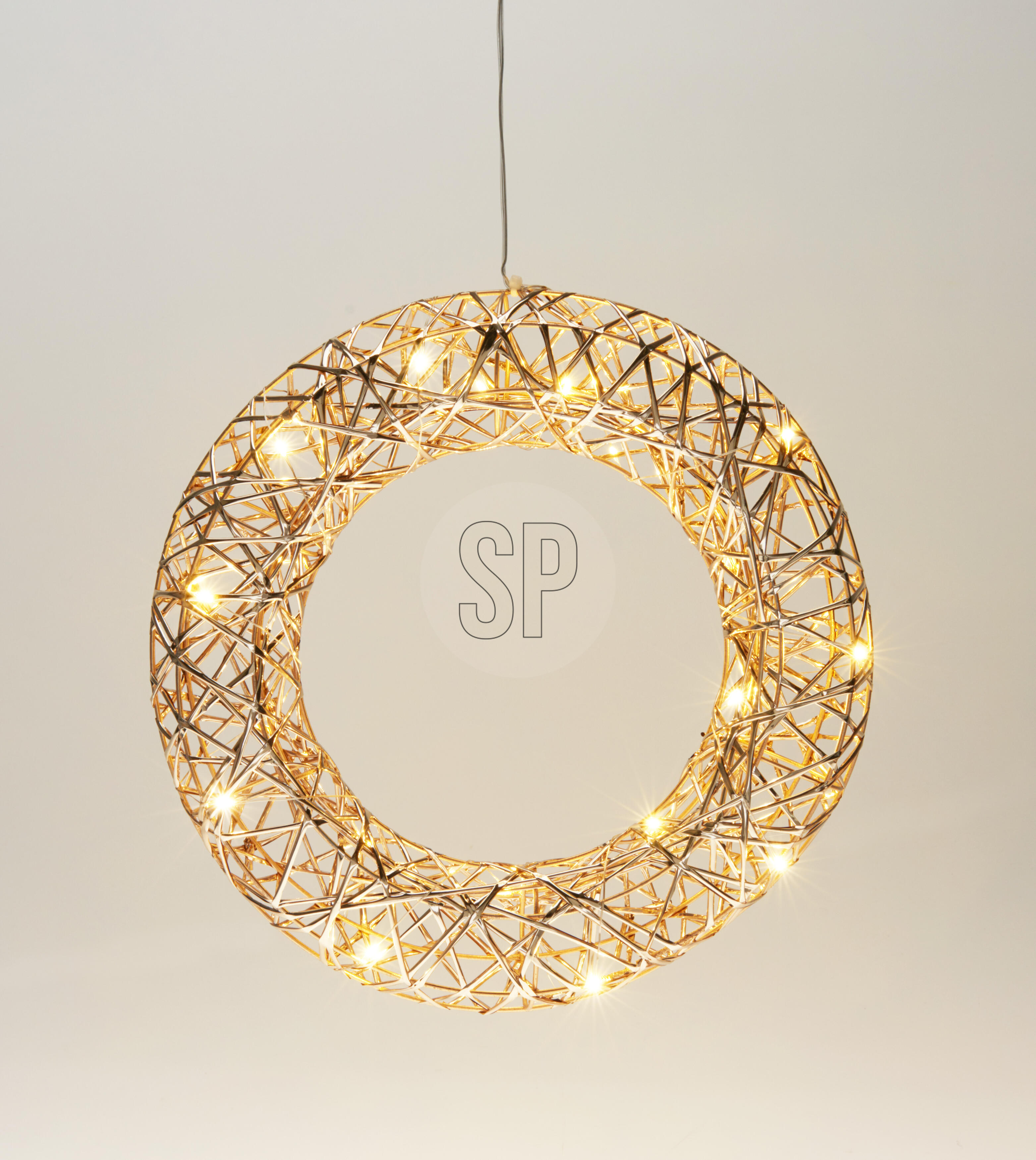 Couronne avec LED CHRISTMAS