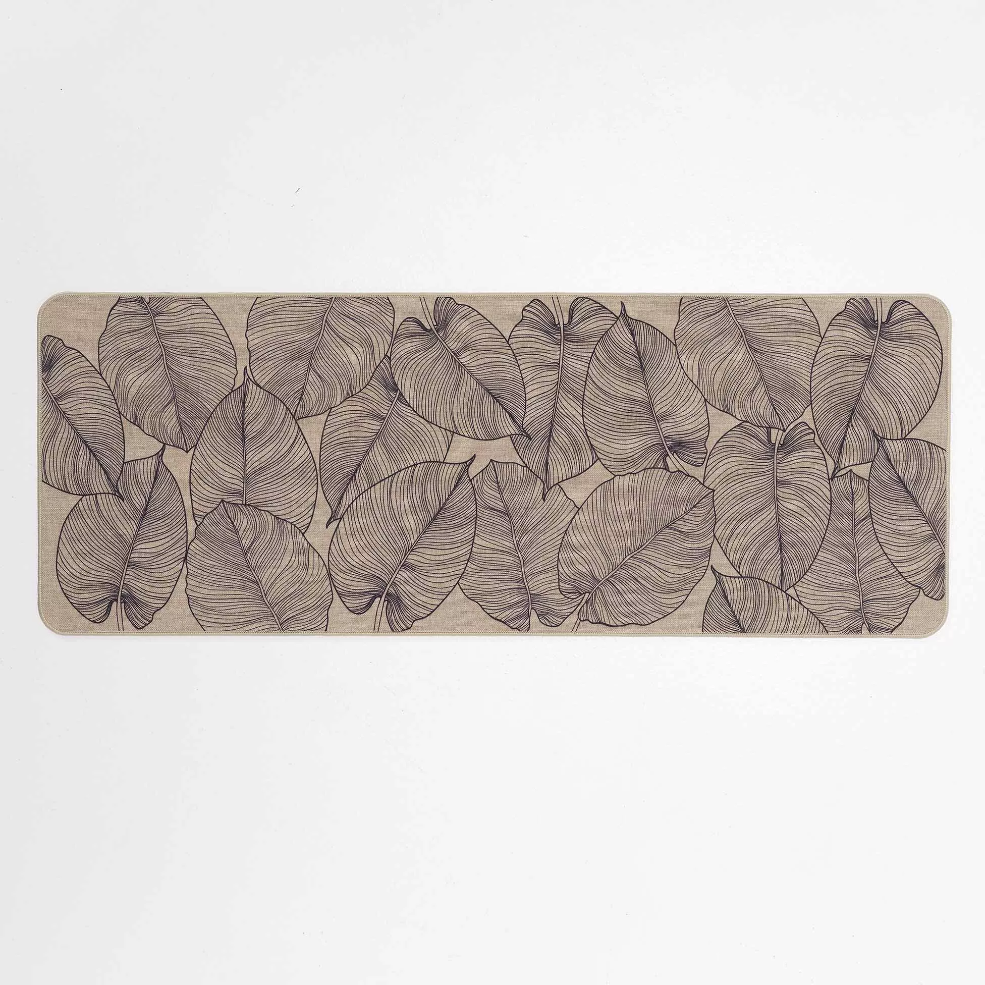Tapis de cuisine feuilles JADE