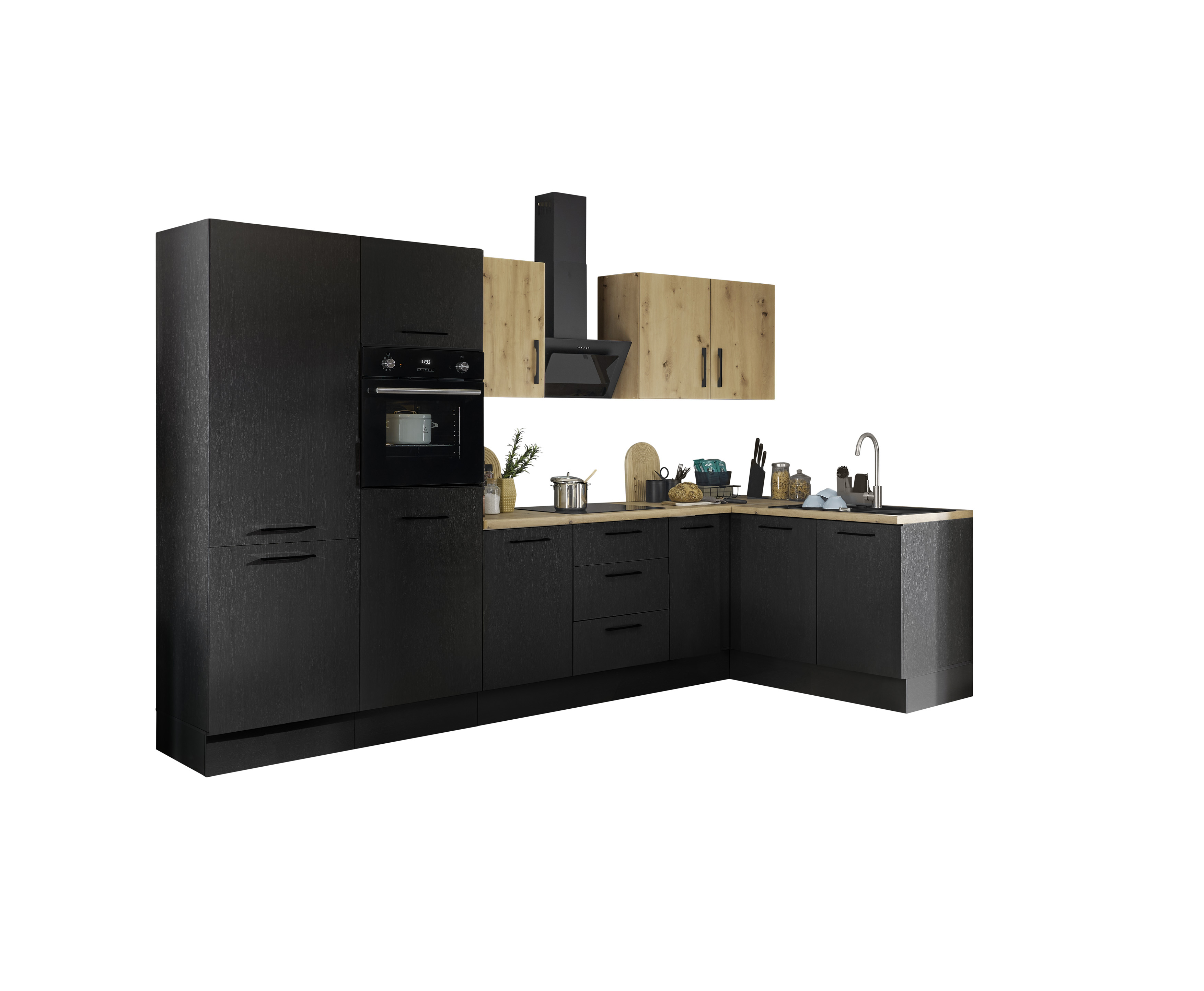 Bloc cuisine avec électroménager CORNWALL (cuisine d'angle-four-réfrigérateur) VIII Bloc cuisine avec électroménager CORNWALL (cuisine d'angle-four-réfrigérateur) VIII