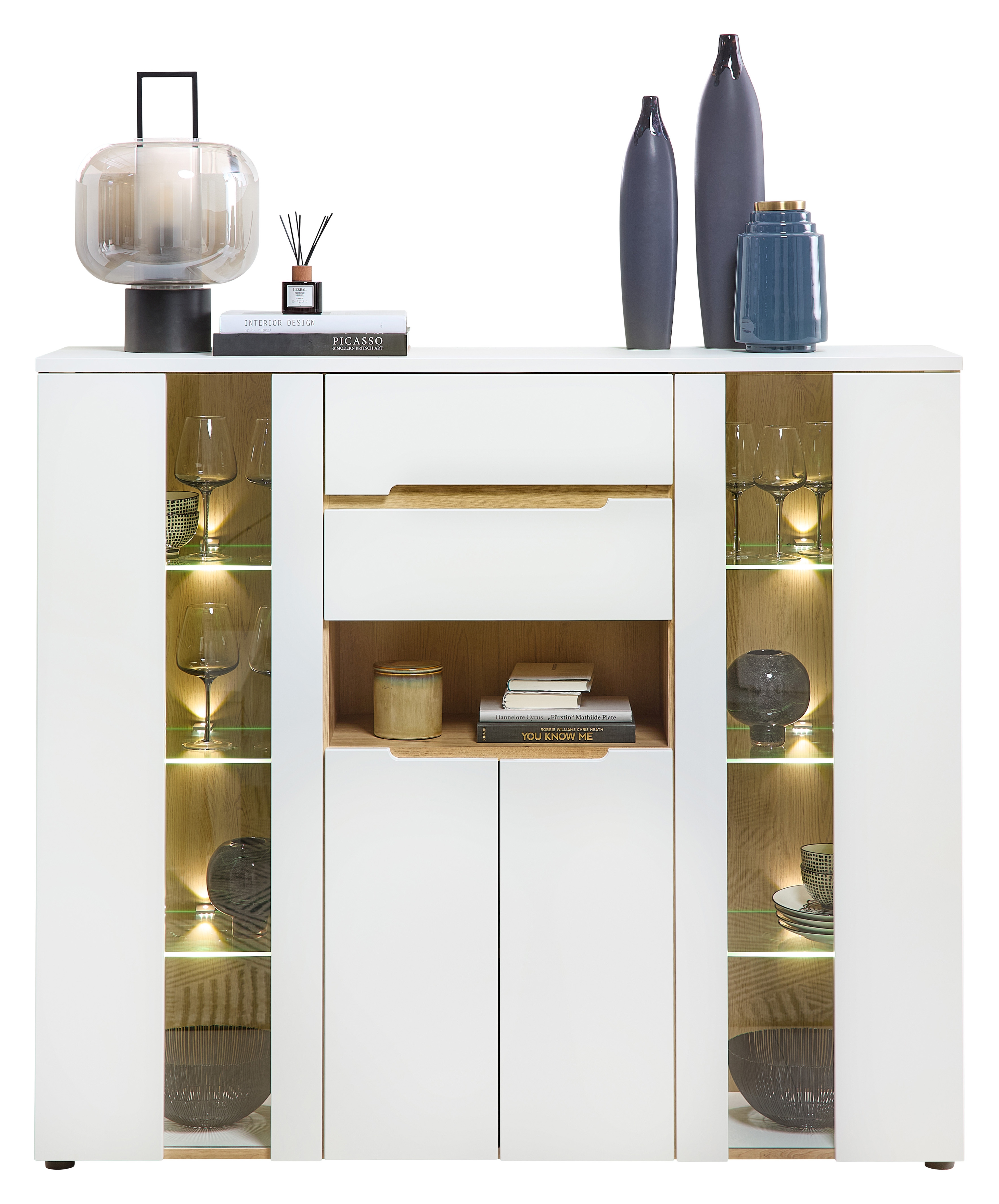 Bahut haut vitrine MEAGAN