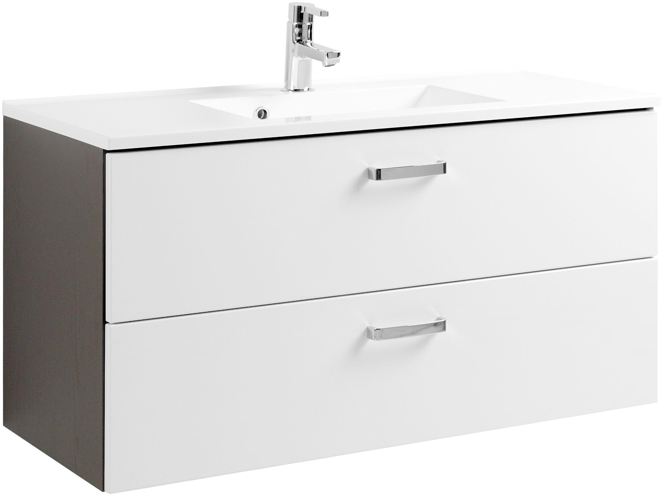 Meuble sous vasque 100 avec vasque en fonte minérale BOLOGNA Meuble sous vasque 100 avec vasque en fonte minérale BOLOGNA