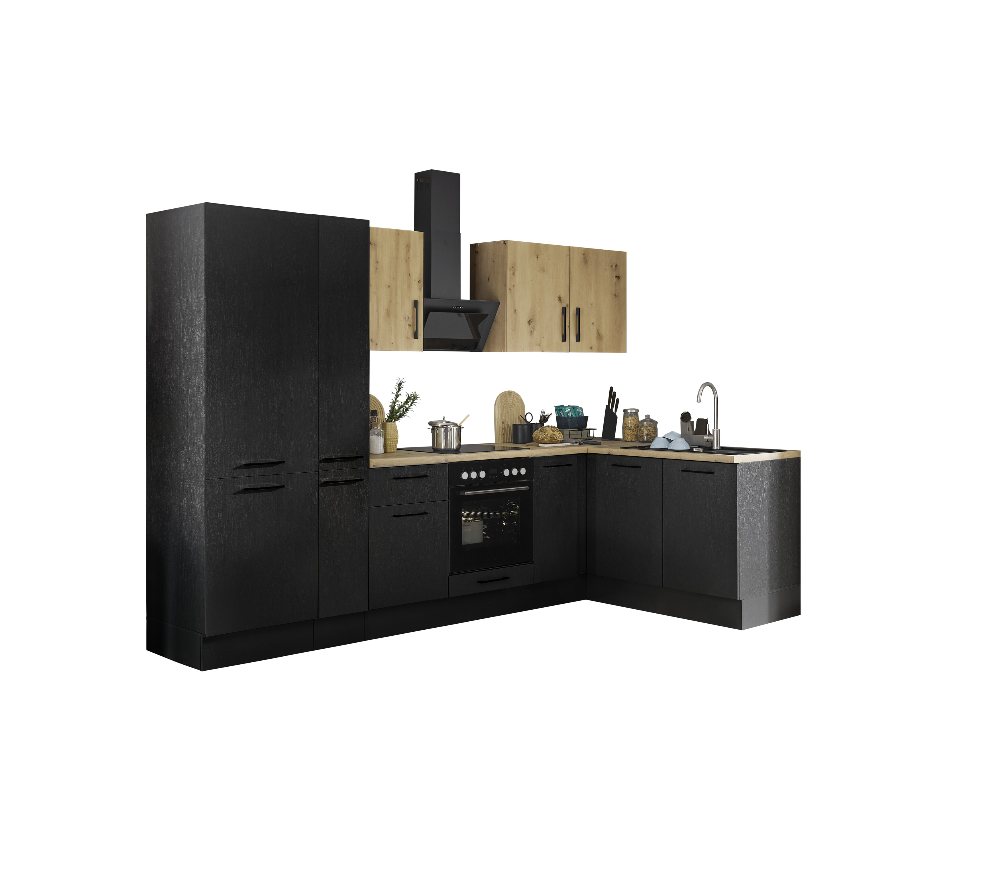 Bloc cuisine avec électroménager CORNWALL (bloc cuisine-réfrigérateur-armoire à provisions) IV