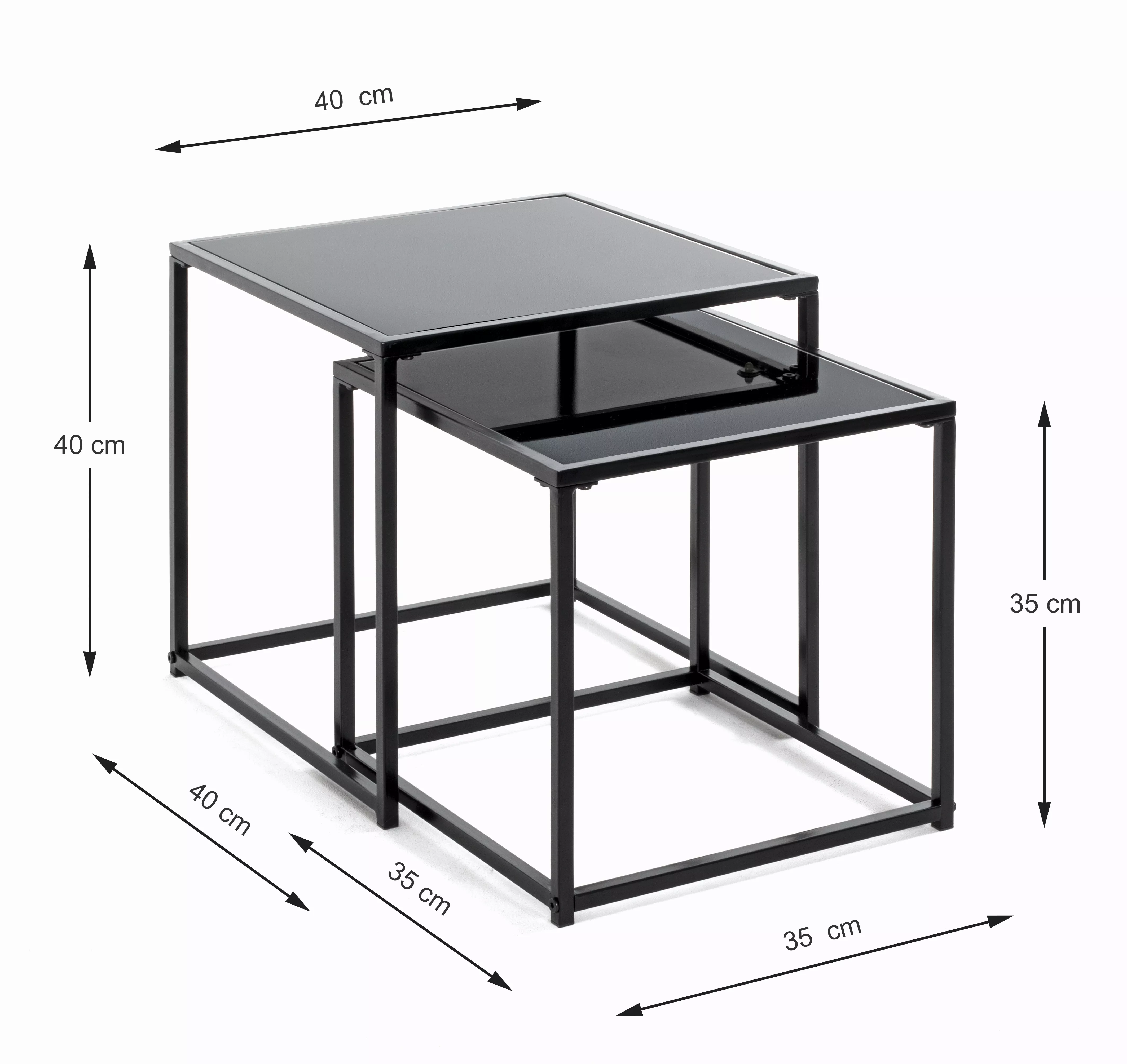 Lot de 2 tables d'appoint YORK