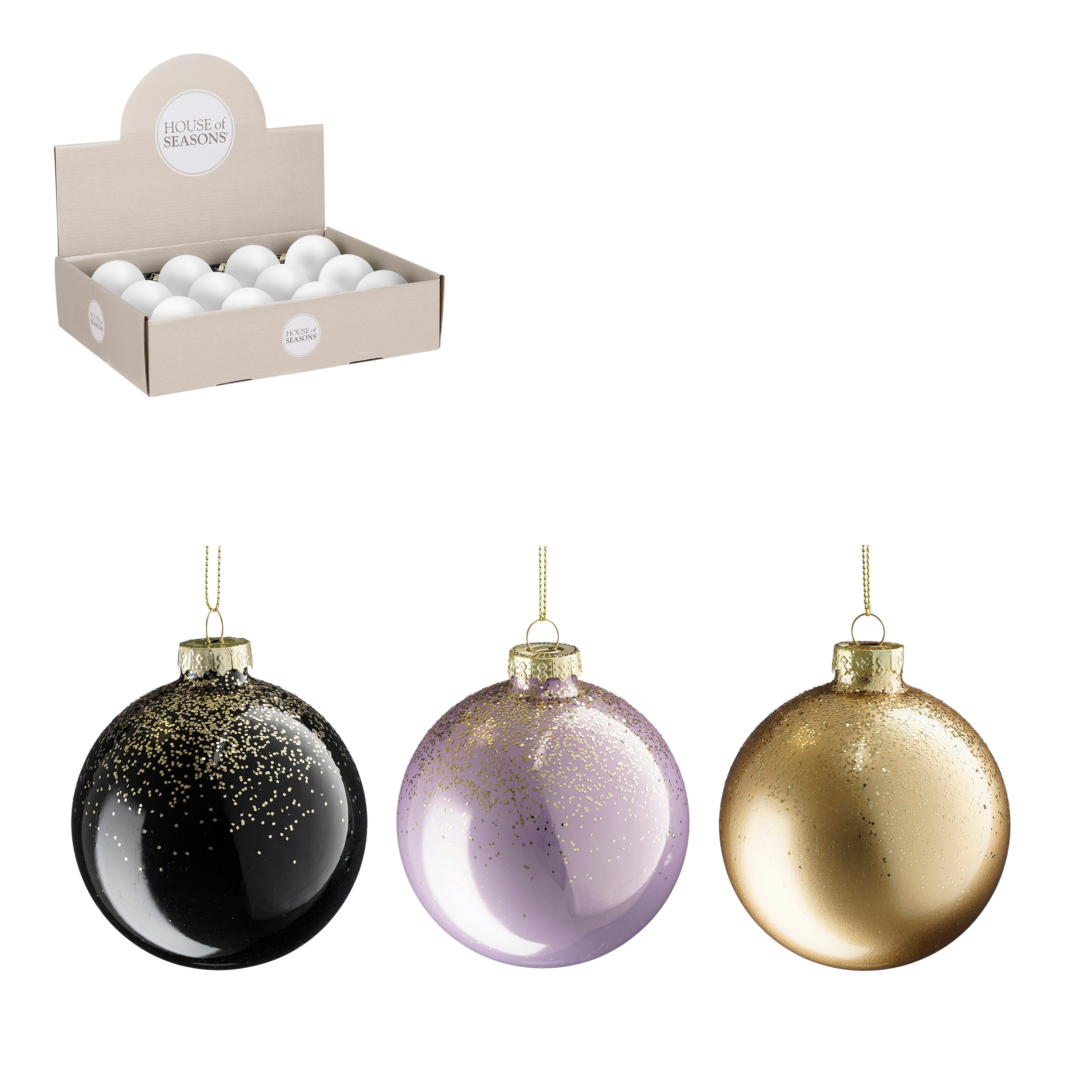 Boule de Noël 8 cm MIX
