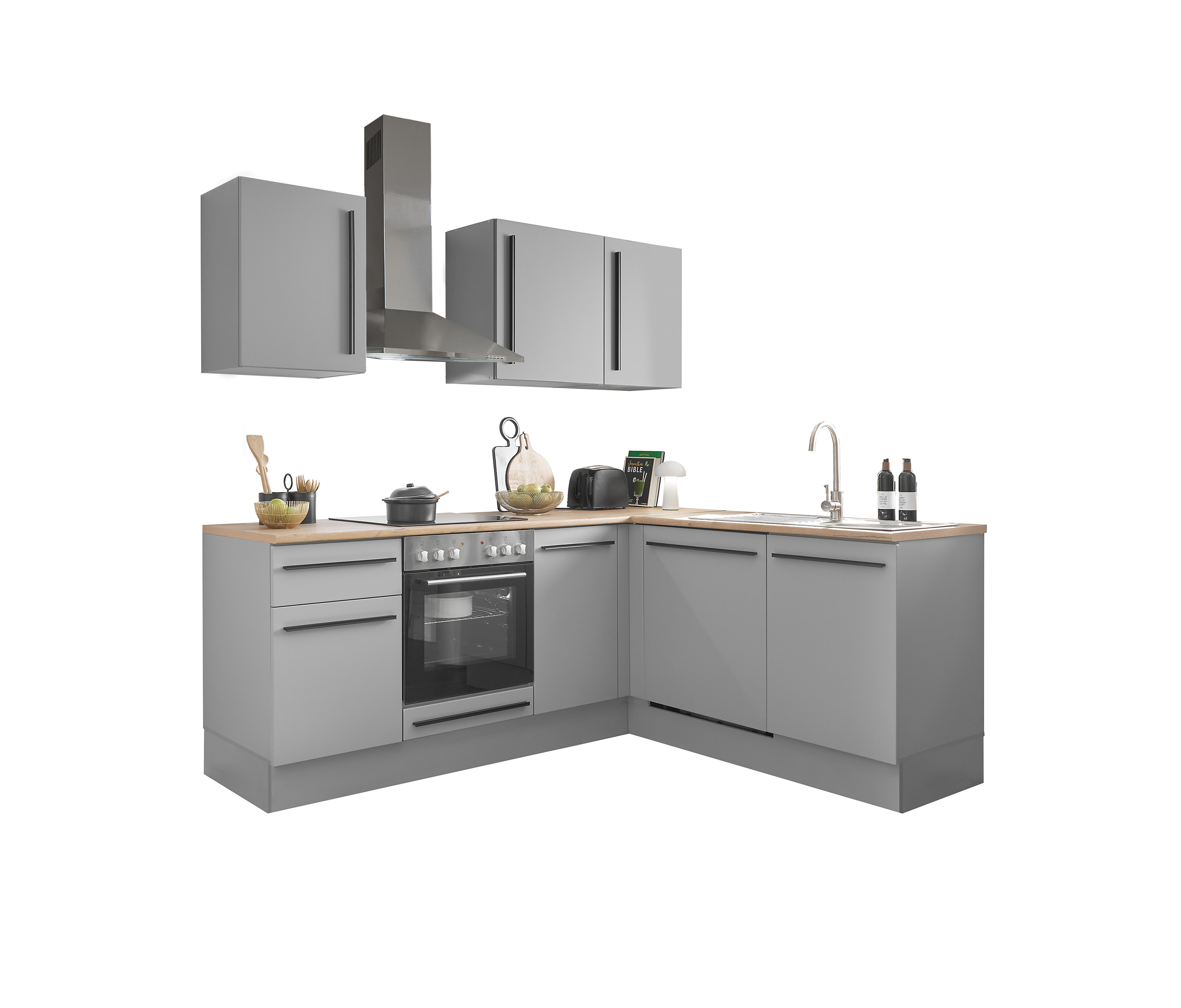 Bloc cuisine avec électroménager MANCHESTER (angle) I Bloc cuisine avec électroménager MANCHESTER (angle) I