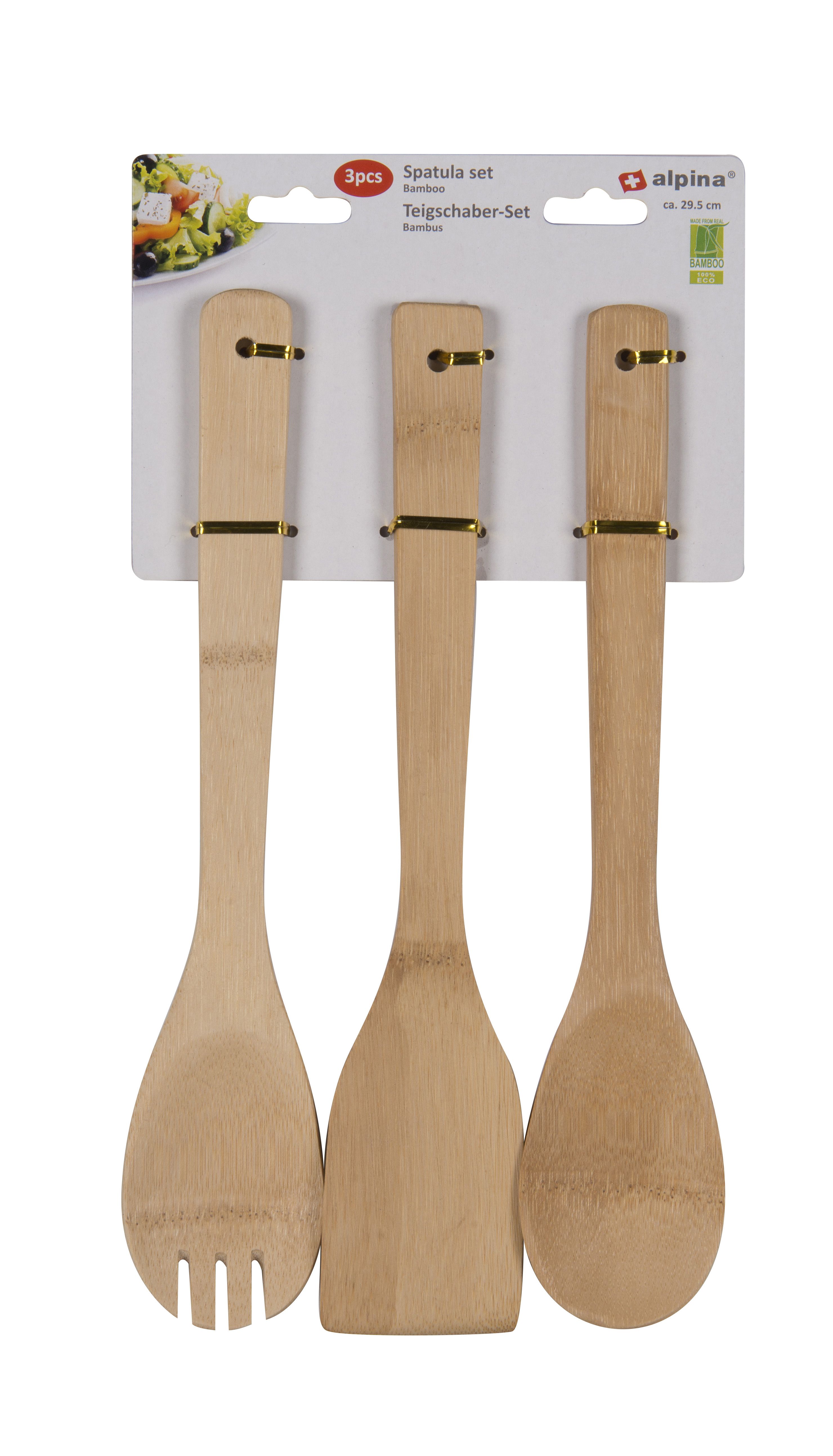 Ustensiles de cuisine en bois et silicone - Lot de 5 BOIS