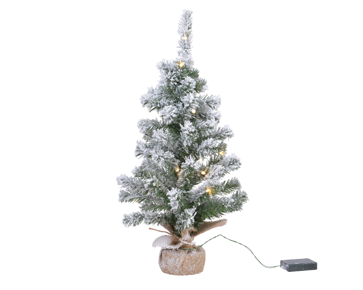 Mini sapin enneigé 75 cm avec guirlande LED IMPERIAL KIEFER