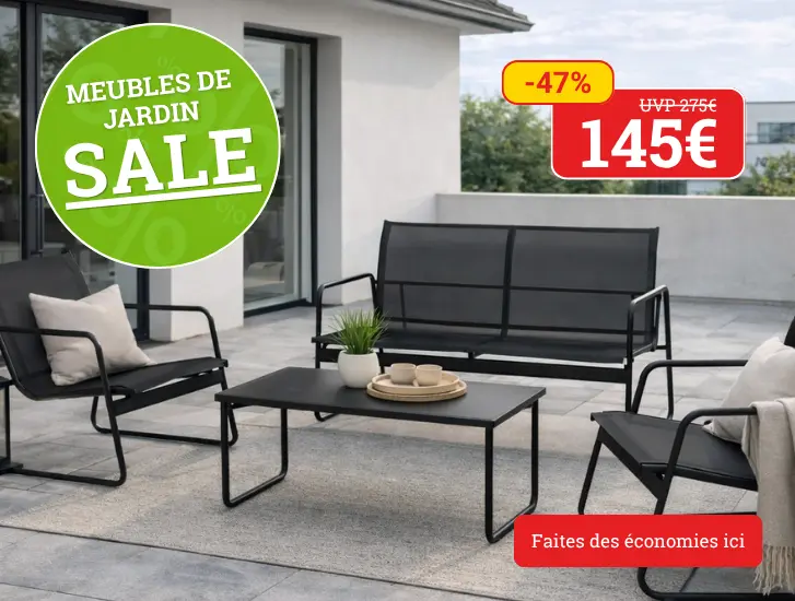 Ensemble de mobilier de jardin de style lounge. Découvrez-le ici