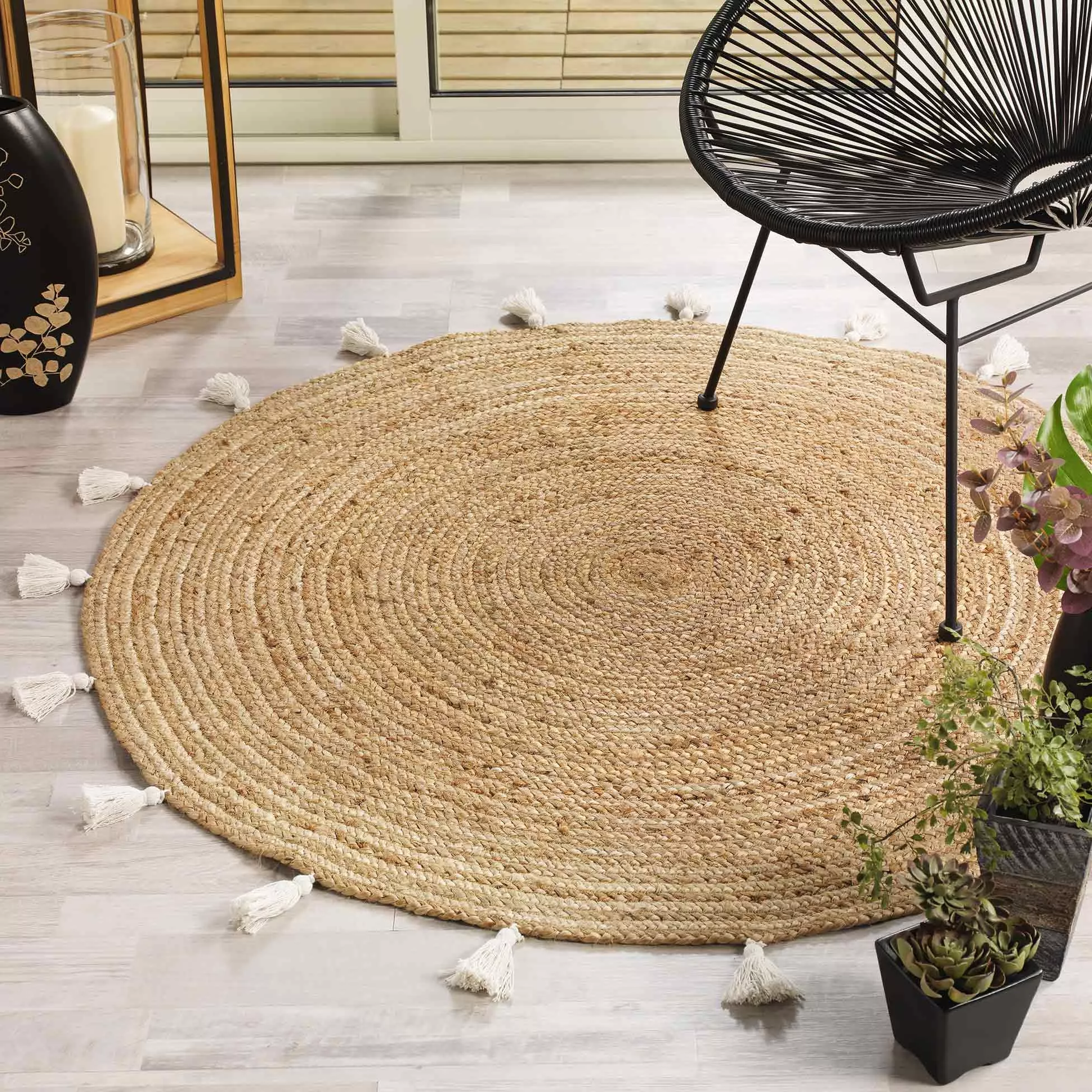 Tapis en jute rond SHIRA