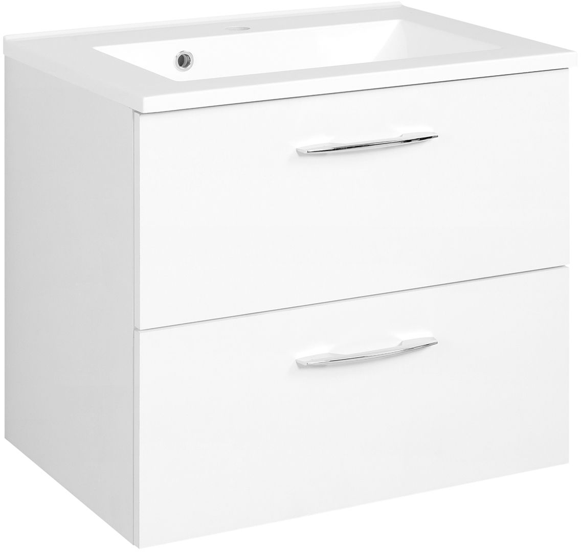 Meuble sous vasque 60 avec vasque en marbre minéral PORTOFINO Meuble sous vasque 60 avec vasque en marbre minéral PORTOFINO