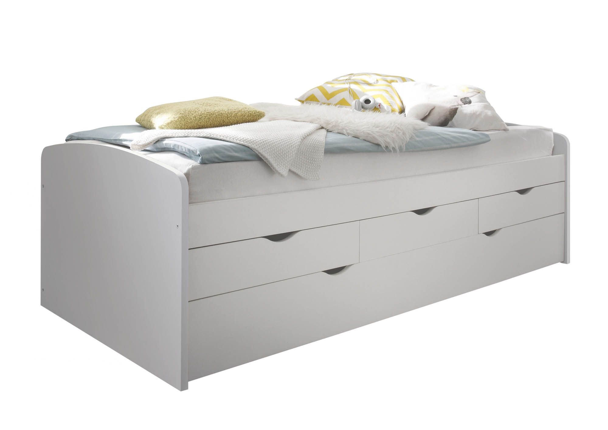 Lit gigogne avec rangement 90 x 200 cm NESSI