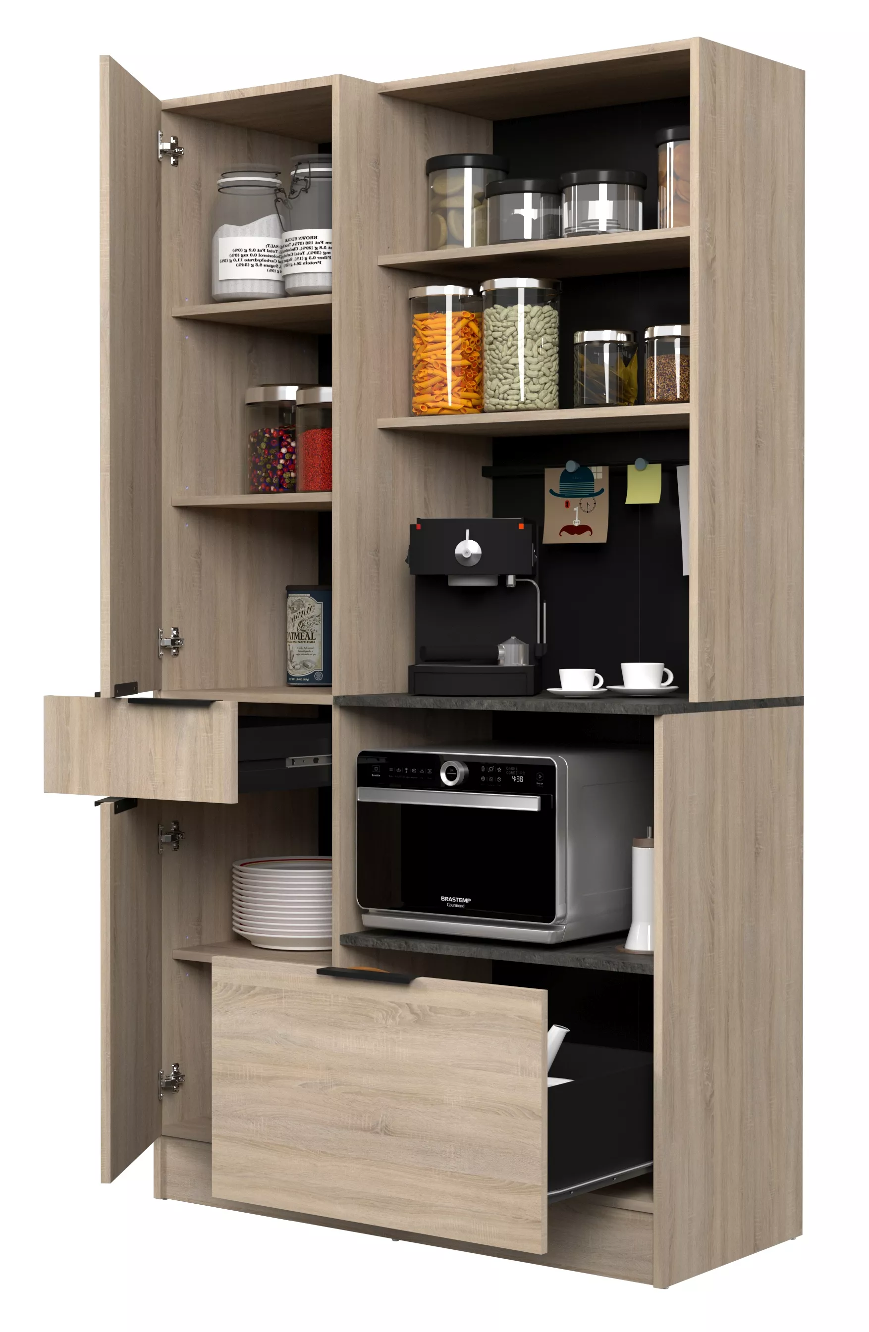 Bloc cuisine avec buffet de cuisine PORTLAND 21