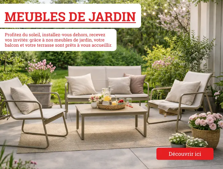 Le printemps est là ! Profitez dès maintenant de meubles de jardin à des prix MEGA >