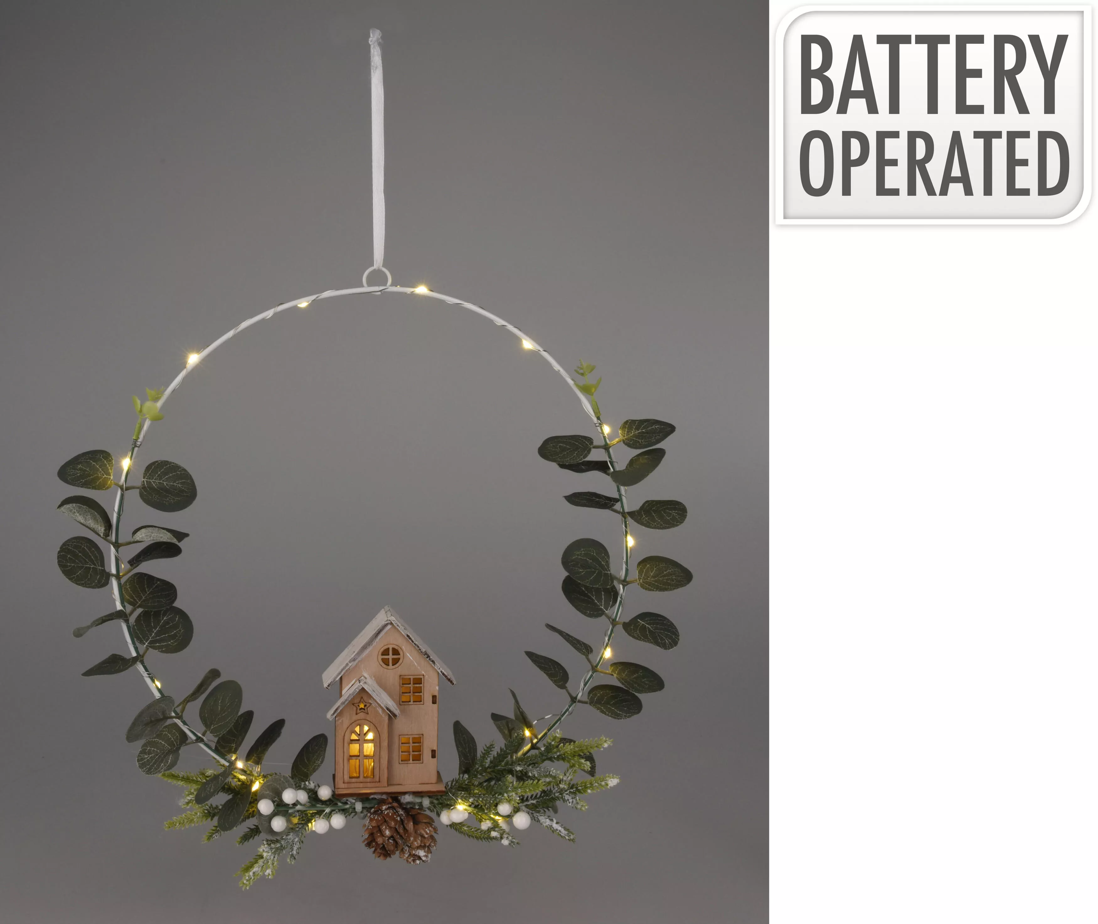 Couronne LED avec maison HOME