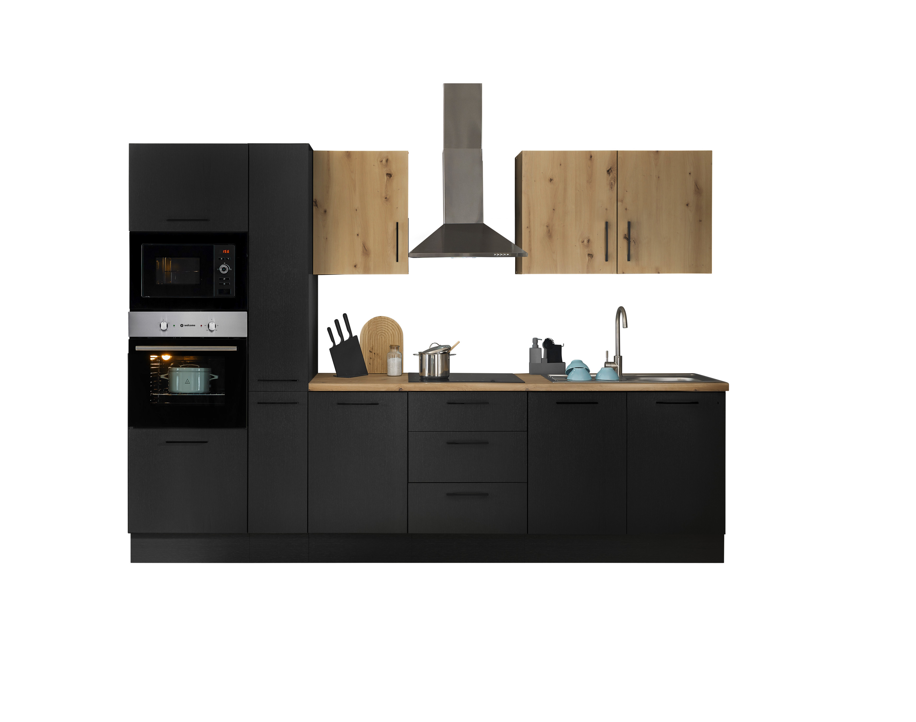 Bloc cuisine avec électroménager CORNWALL (bloc cuisine-four-micro-ondes) IX Bloc cuisine avec électroménager CORNWALL (bloc cuisine-four-micro-ondes) IX