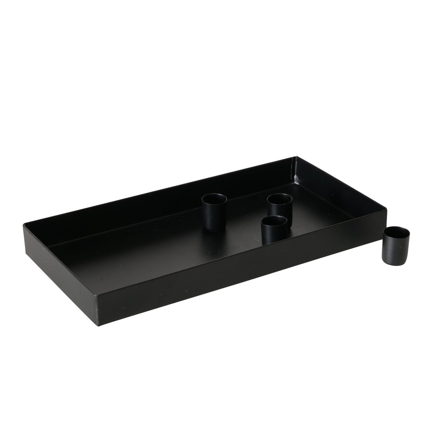 Plateau rectangulaire avec bougeoirs MARGO