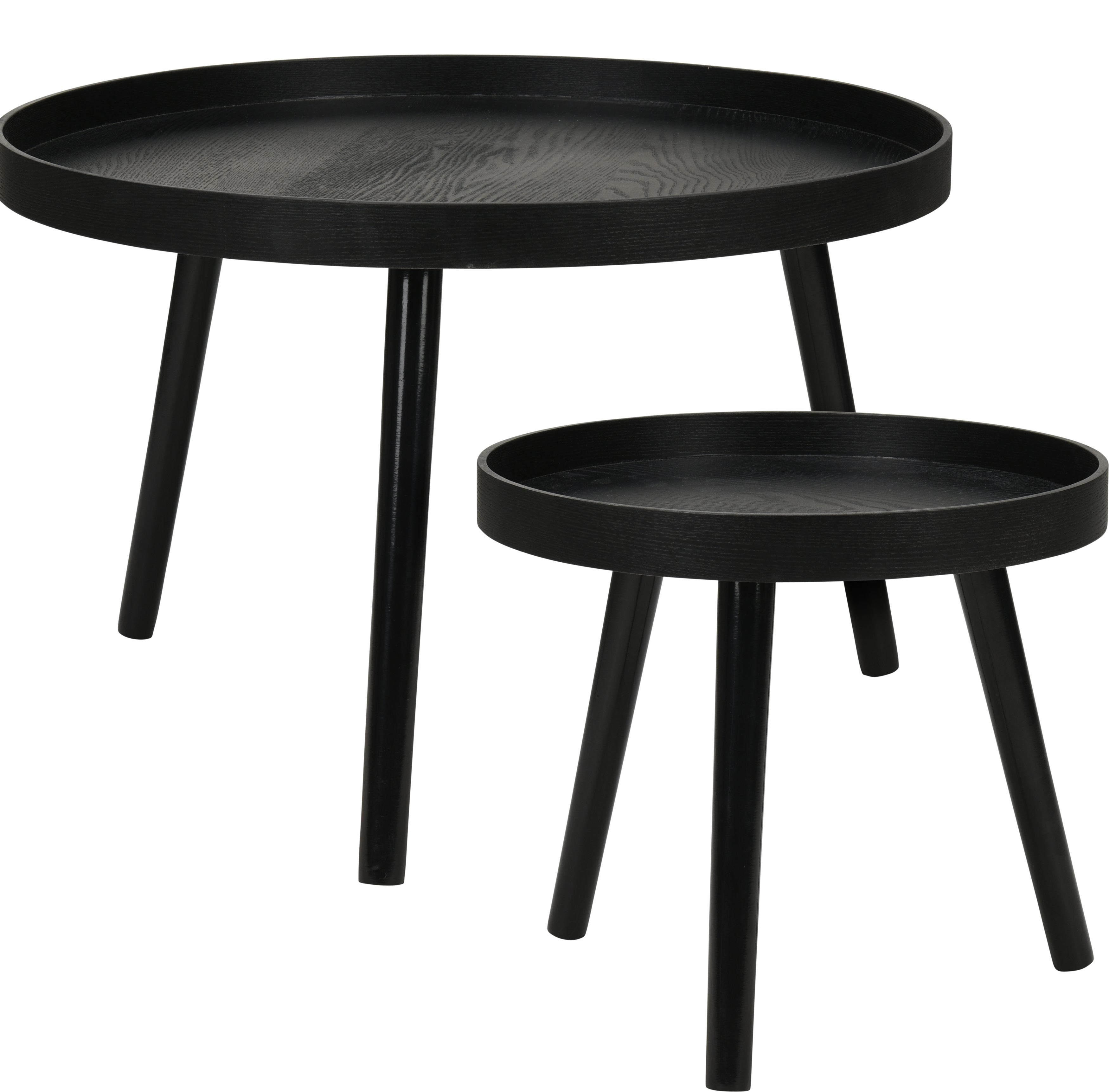 Lot de 2 tables d'appoint rondes EH