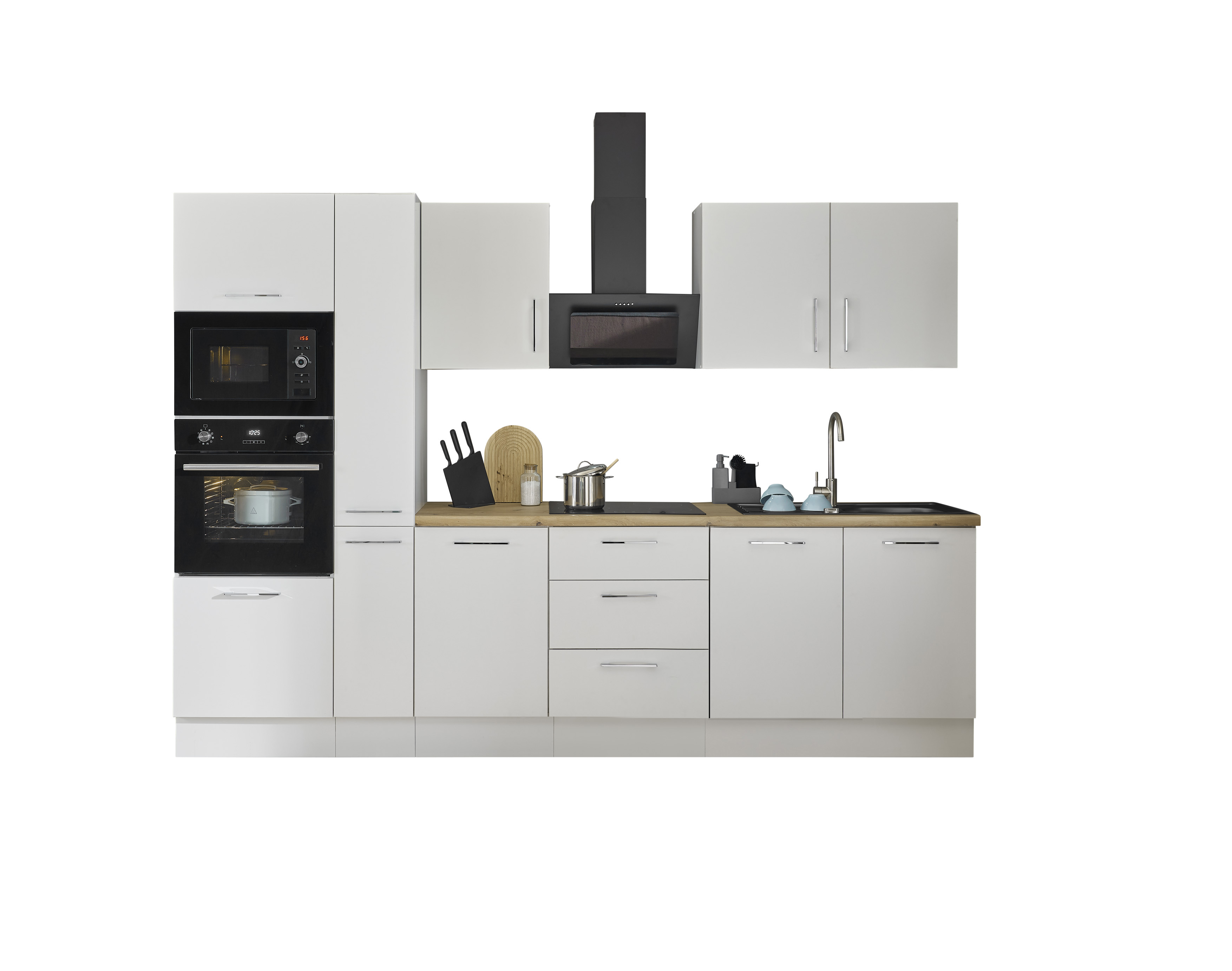 Bloc cuisine avec électroménager CORNWALL (bloc cuisine-four-micro-ondes-armoire coulissante) II Bloc cuisine avec électroménager CORNWALL (bloc cuisine-four-micro-ondes-armoire coulissante) II