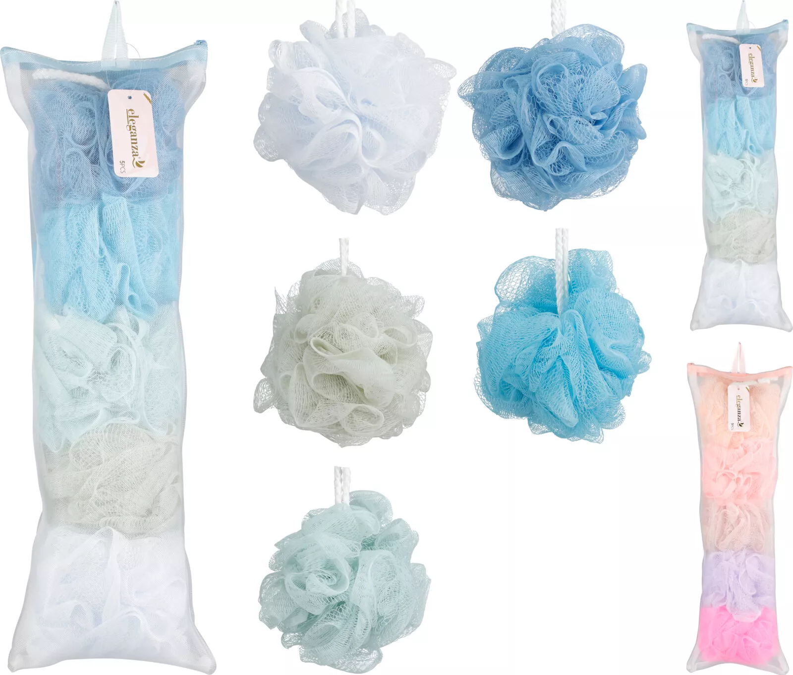 Lot de 5 fleurs de douche COLORI