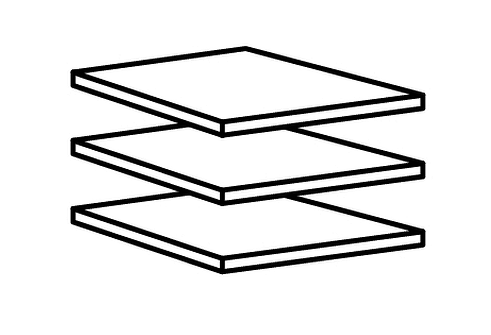 Lot de 3 tablettes amovibles 971 Lot de 3 tablettes amovibles 971