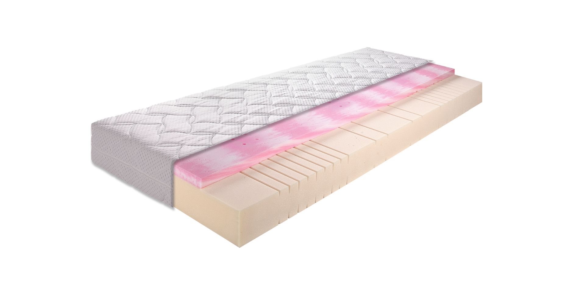 Matelas 5 zones en mousse haute résilience 90 x 200 cm ALLMED Gel 1000