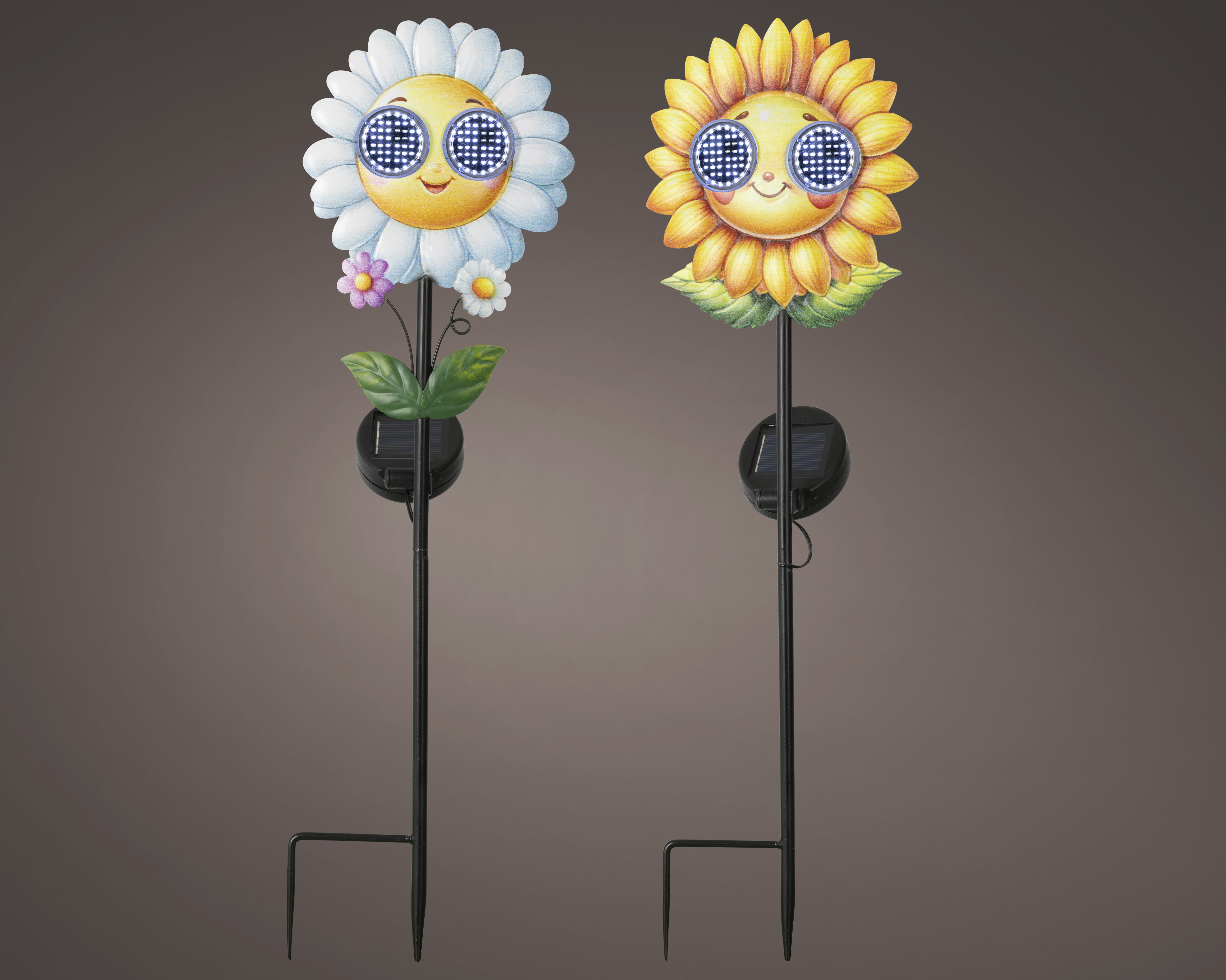 Fleur solaire avec piquet et yeux qui bougent SOLAR