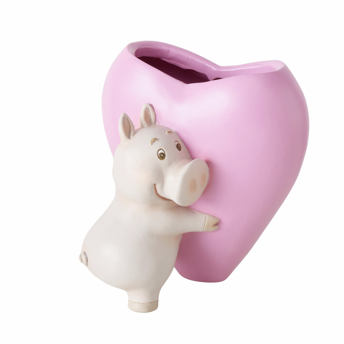 Vase en forme de cœur avec cochon PIGGIE