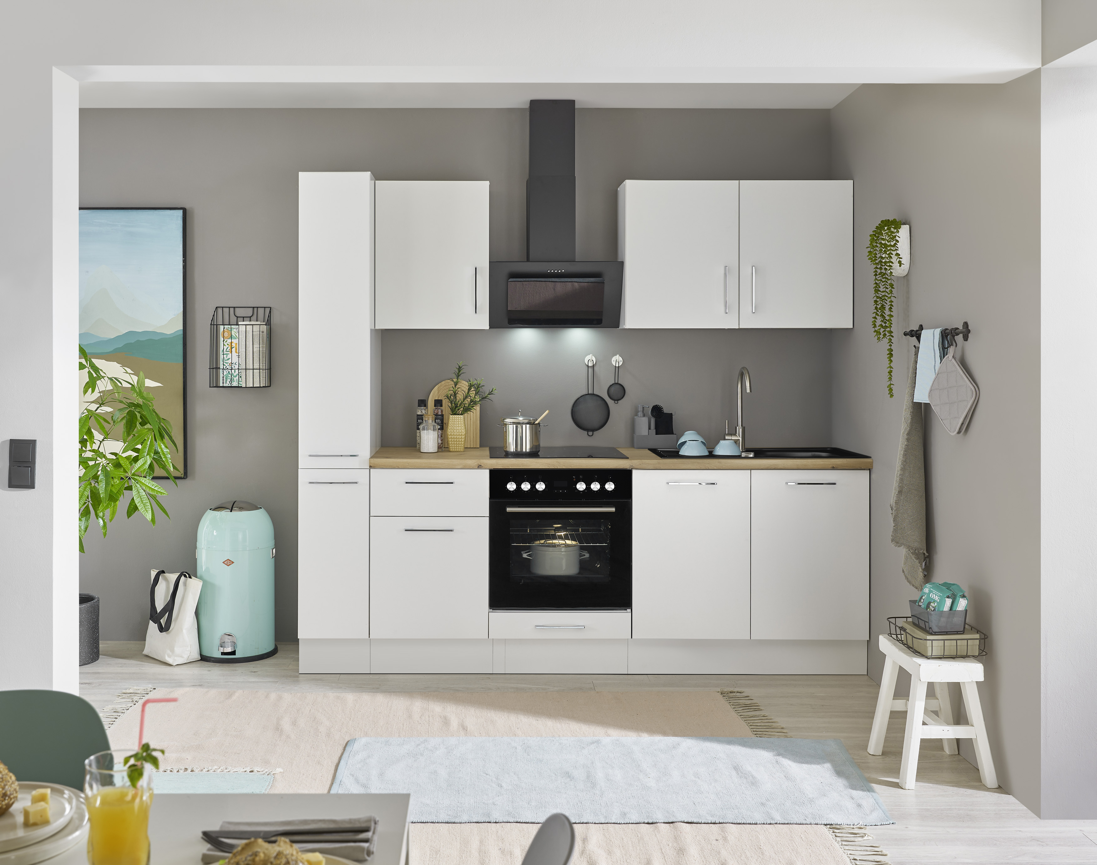 Bloc cuisine avec électroménager CORNWALL (bloc cuisine-armoire coulissante) II